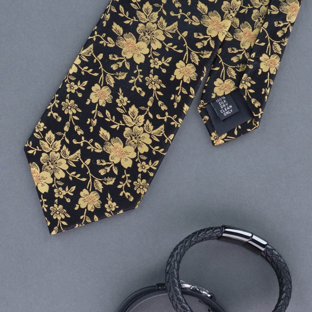 Midas Floral Novelty Silk Necktie - Image 5