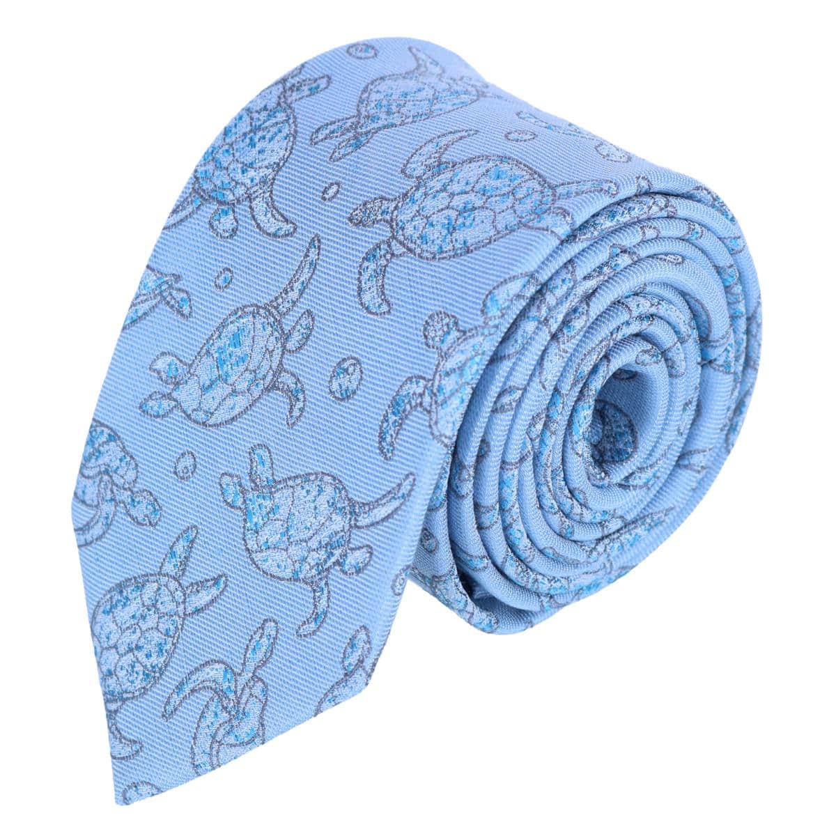 Morla The Wise Sea Turtle Linen Blend Novelty Necktie - Image 2