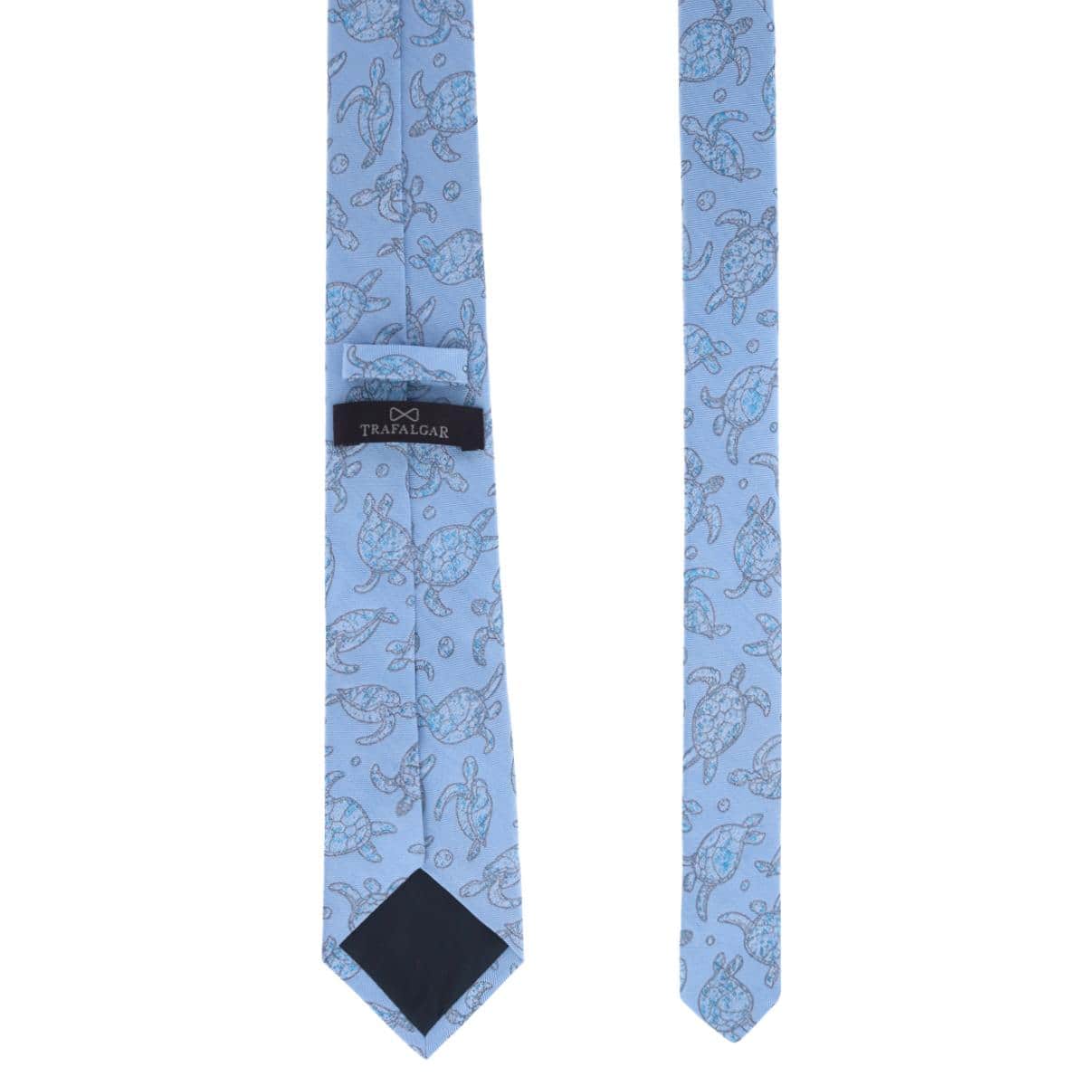 Morla The Wise Sea Turtle Linen Blend Novelty Necktie - Image 4