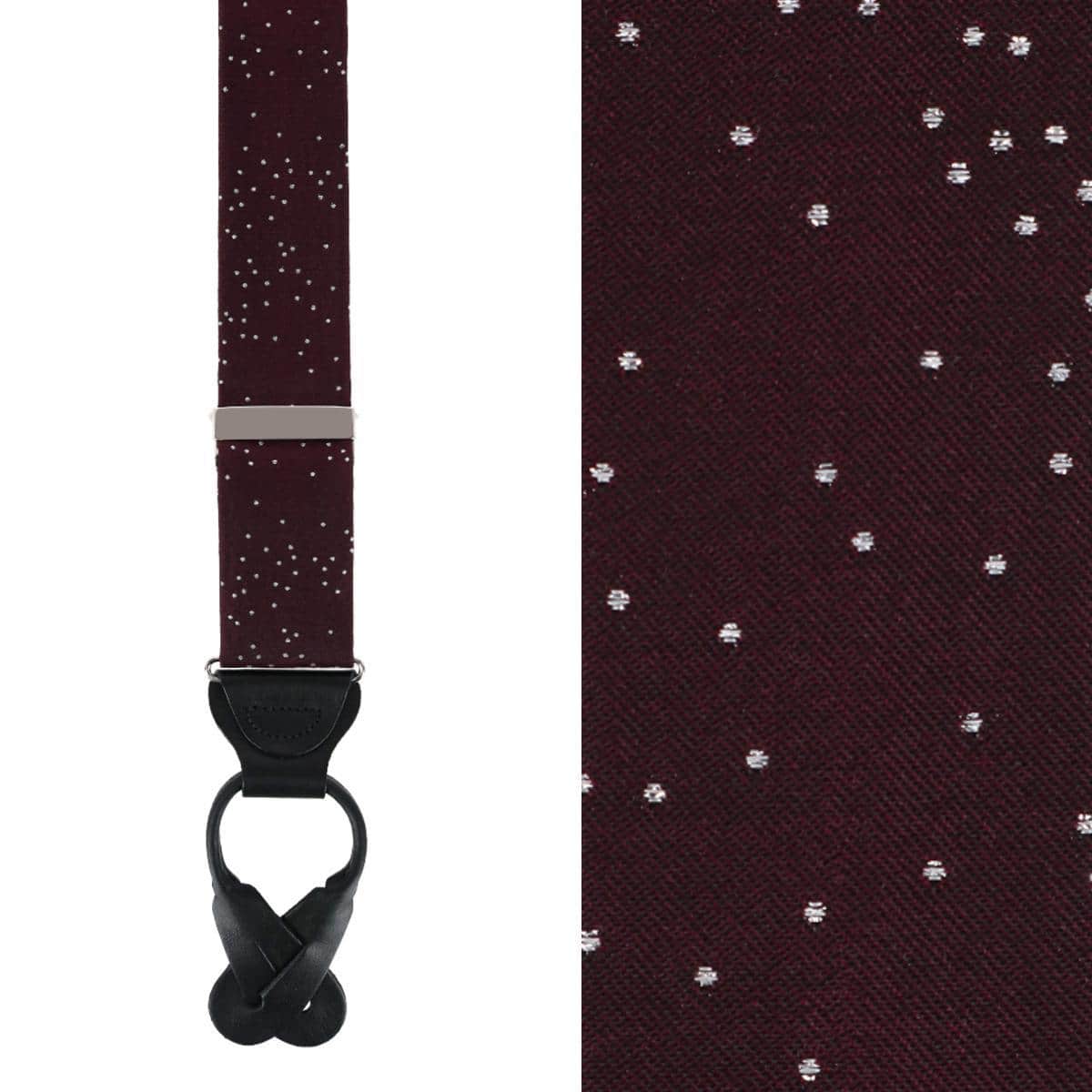 Mystere Metallic Star Light Silk Button End Braces - Image 4