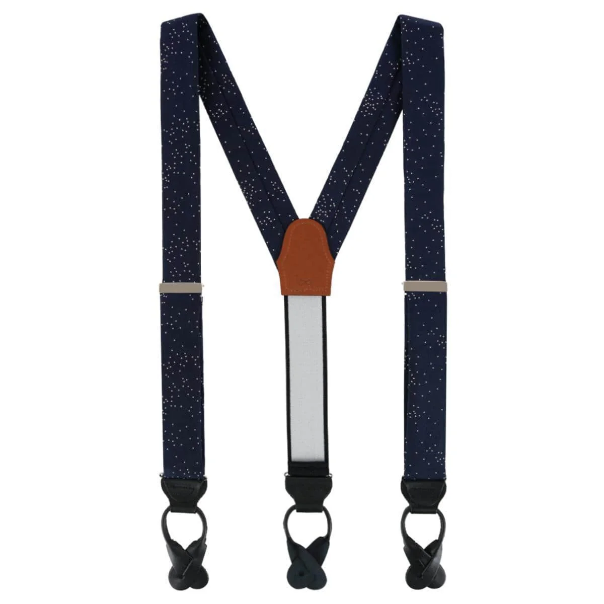 Mystere Metallic Star Light Silk Button End Braces - Image 6