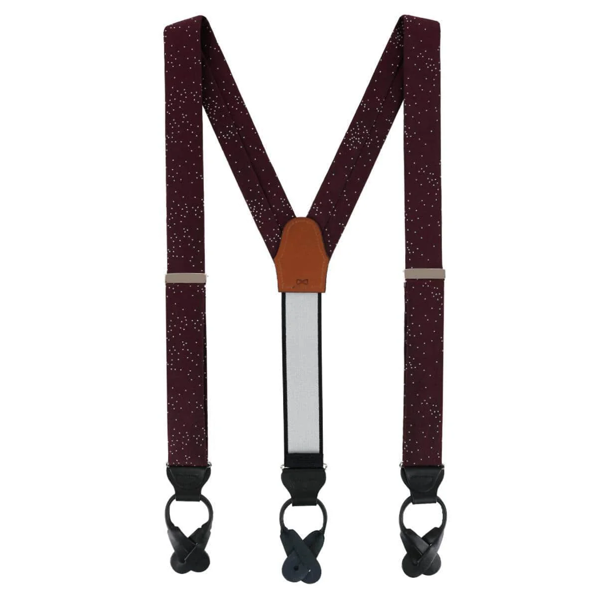 Mystere Metallic Star Light Silk Button End Braces - Image 7