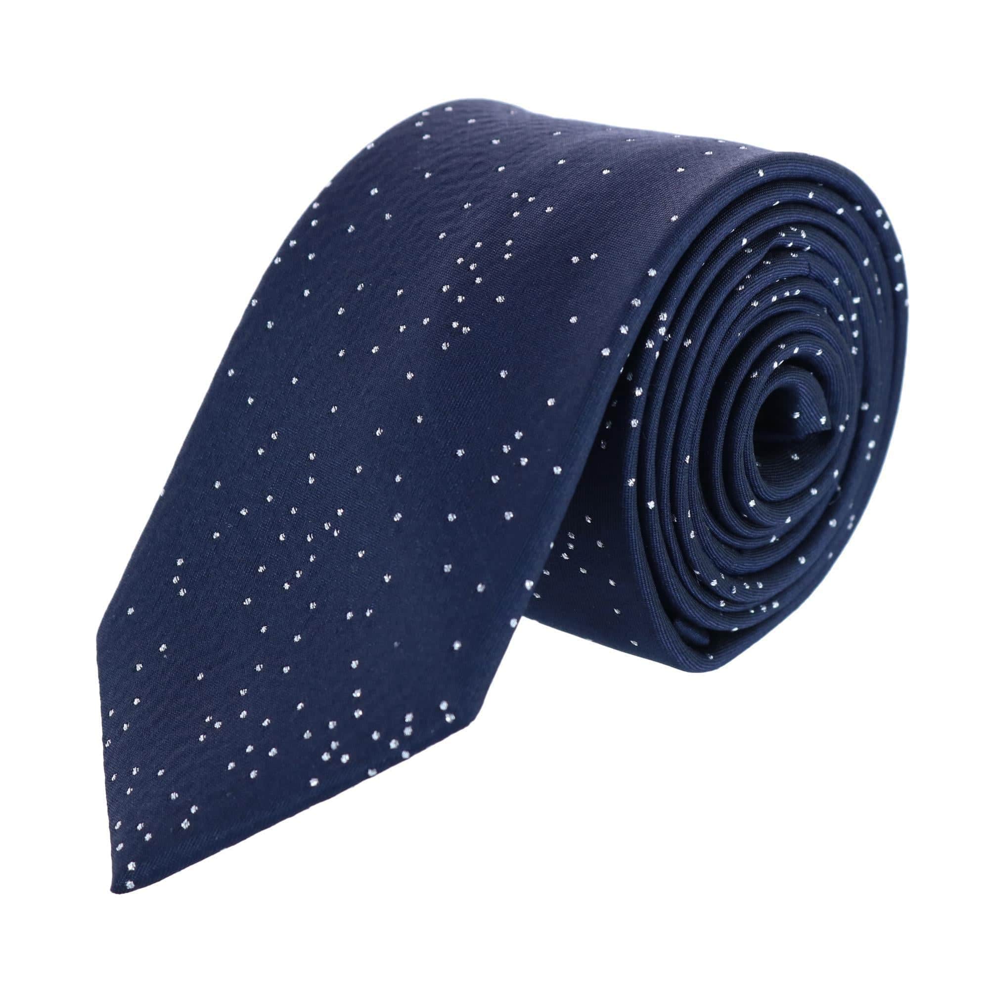 Mystere Metallic Star Light Silk Necktie - Image 3