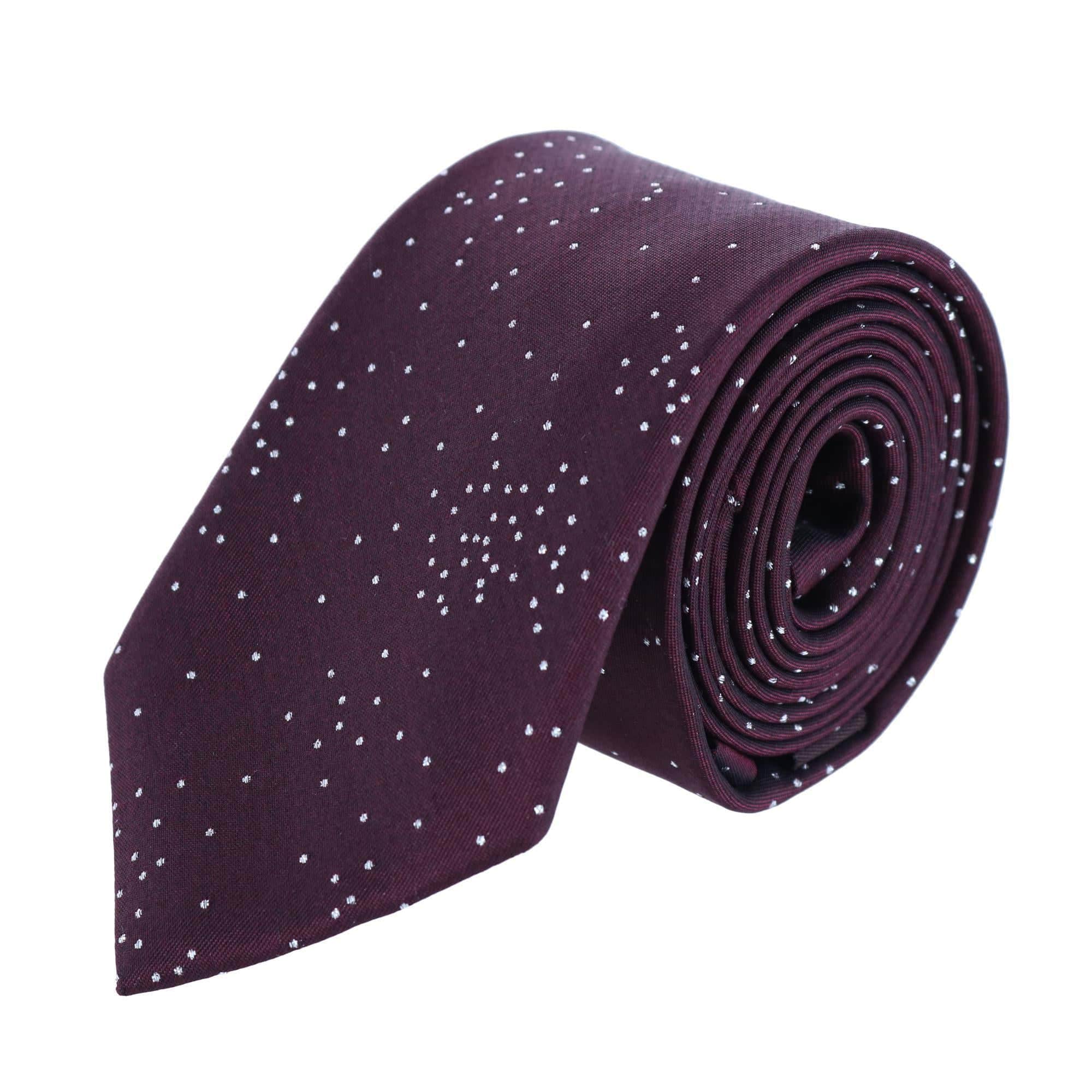 Mystere Metallic Star Light Silk Necktie - Image 4