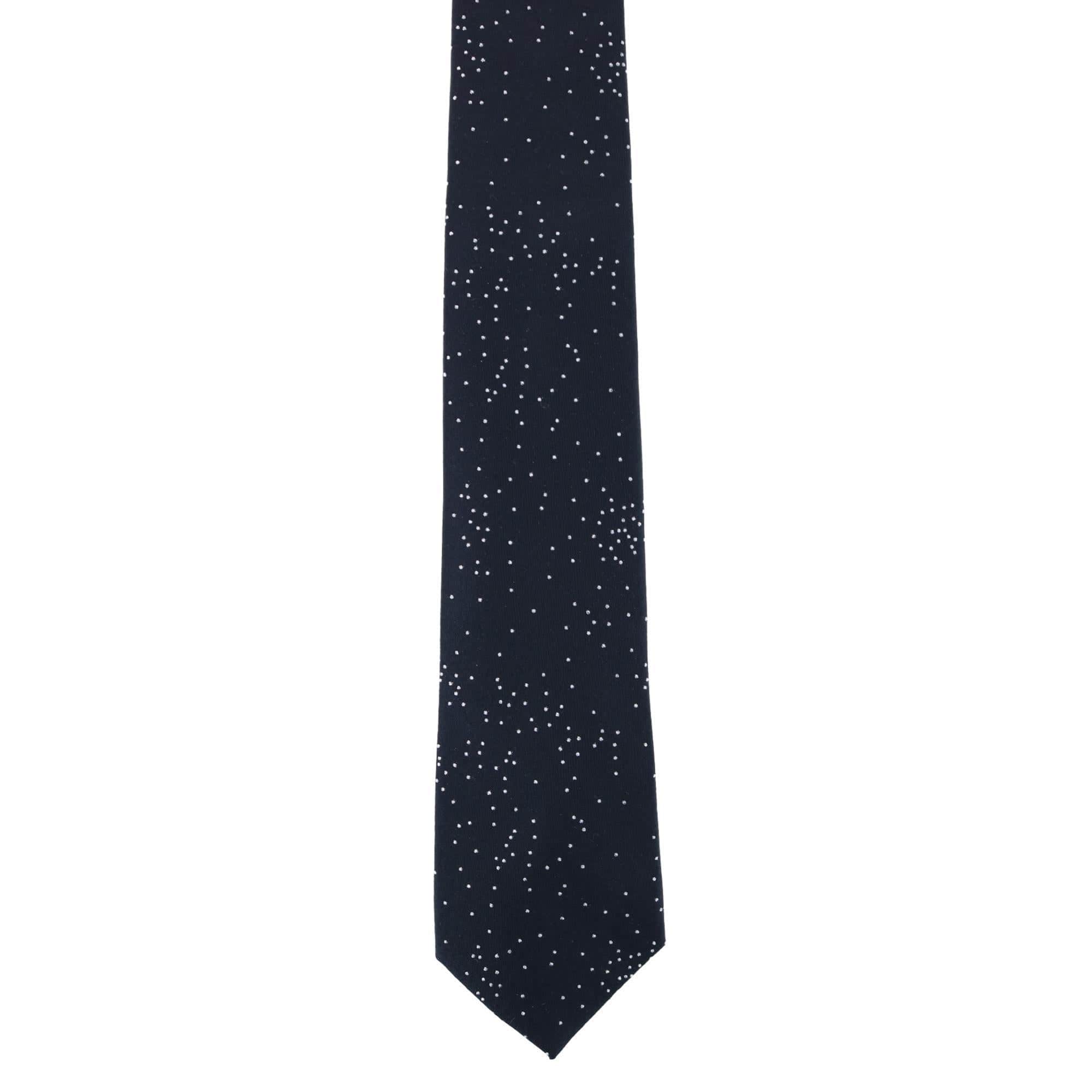Mystere Metallic Star Light Silk Necktie - Image 5