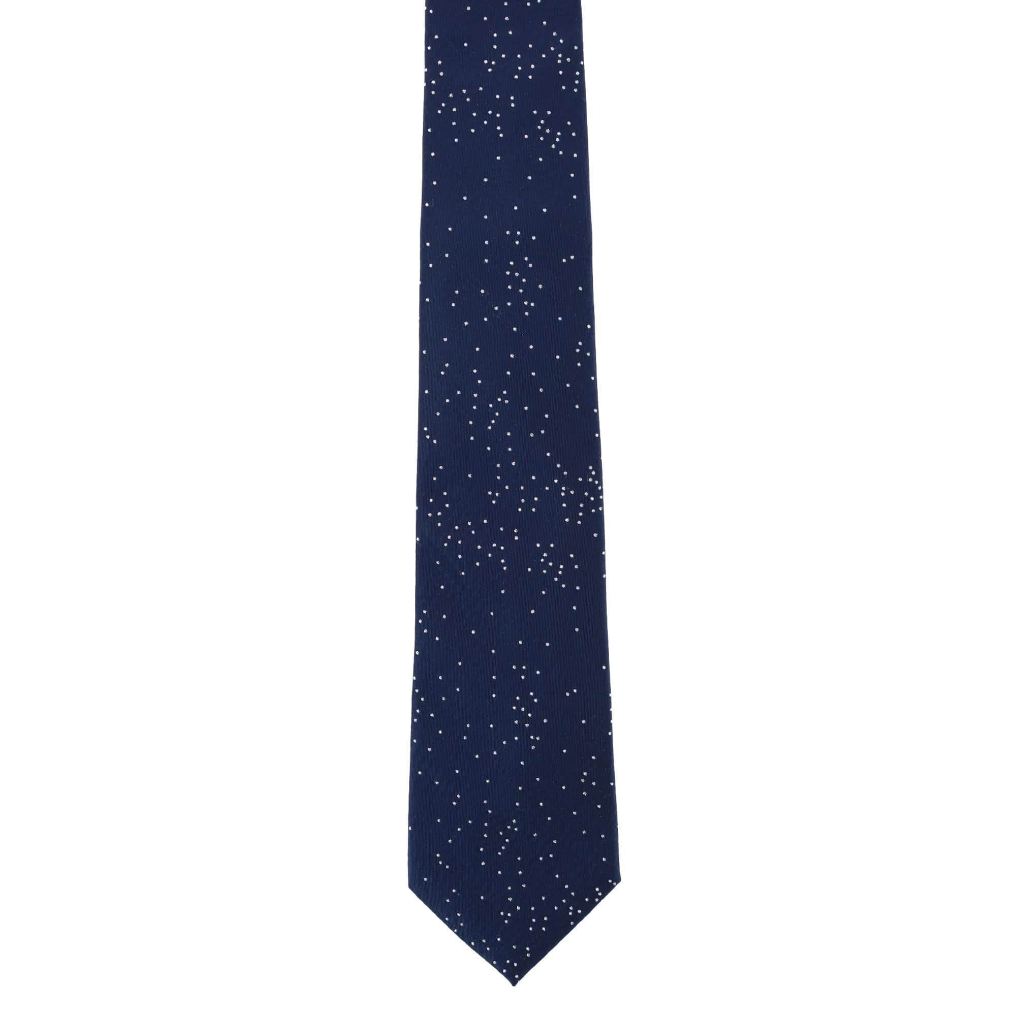Mystere Metallic Star Light Silk Necktie - Image 6