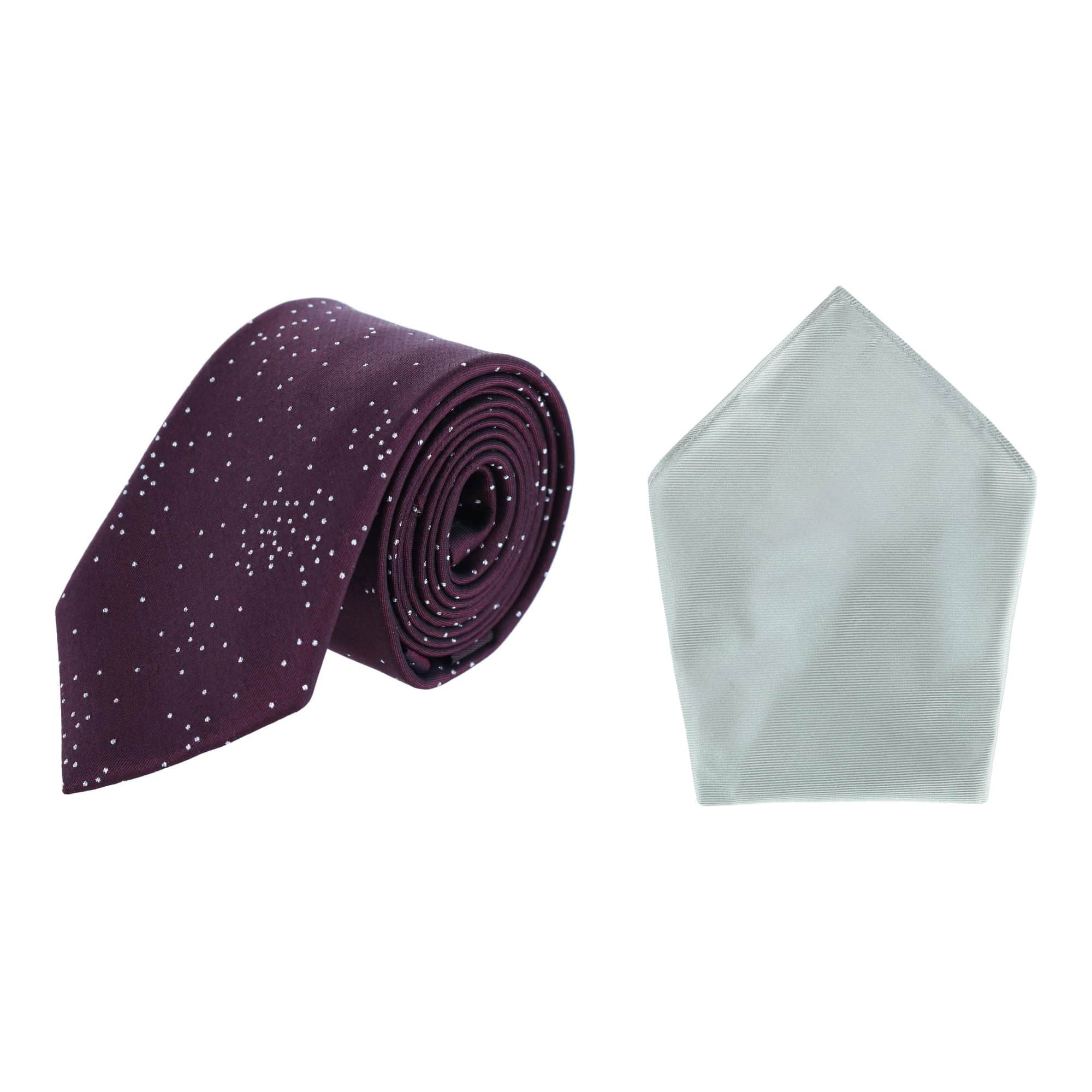 Mystere Silk Necktie & Gatsby Pocket Square Bundle - Image 3