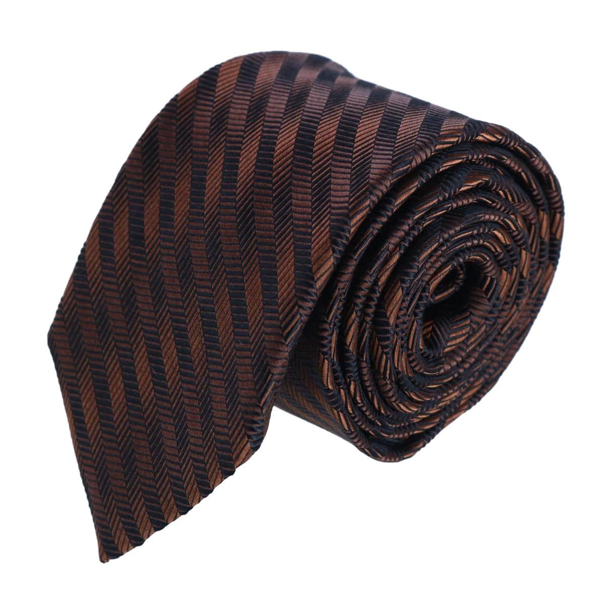 Nathanial Regal Patterned Diagonal Line Silk Business Necktie - Image 3