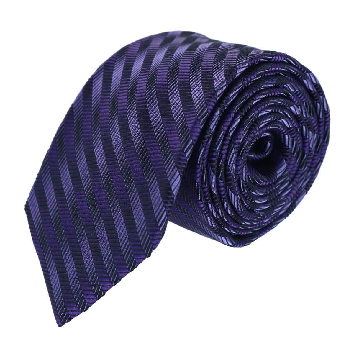 Nathanial Regal Patterned Diagonal Line Silk Business Necktie - Image 5