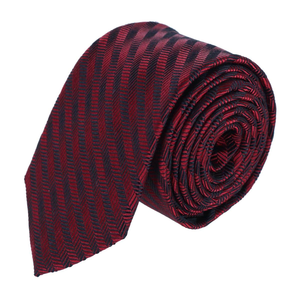 Nathanial Regal Patterned Diagonal Line Silk Business Necktie - Image 6