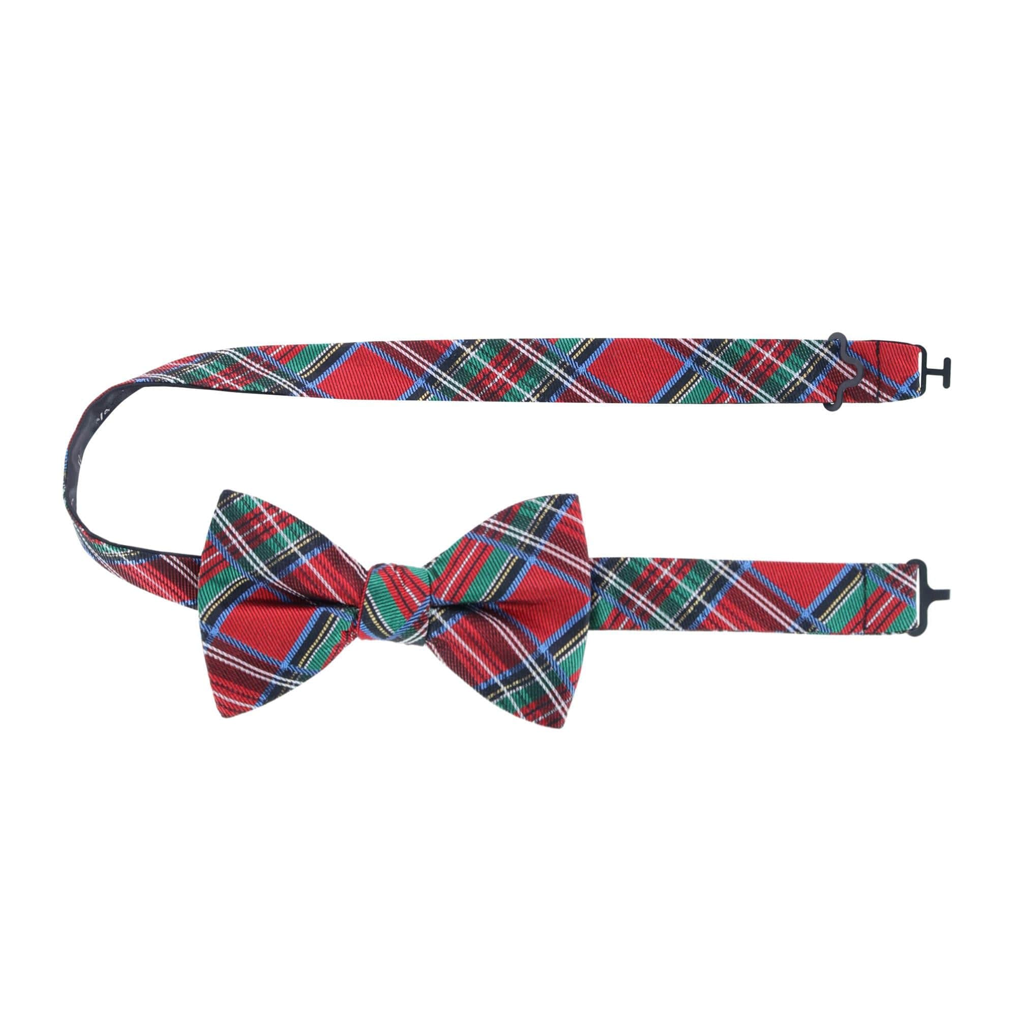 Nicholas Tartan Plaid Silk Bow Tie - Image 5
