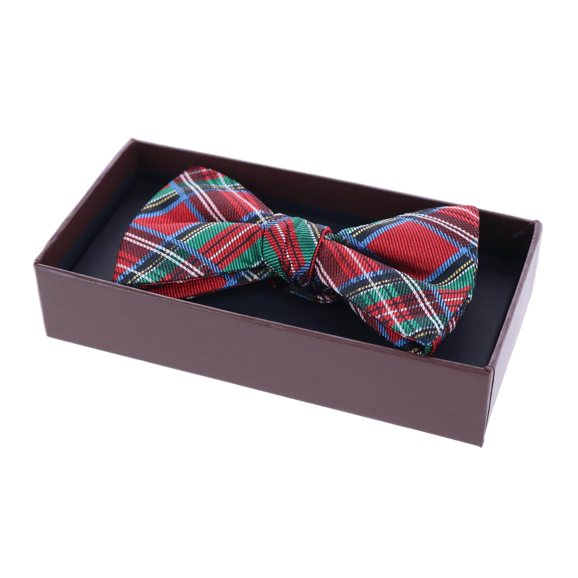 Nicholas Tartan Plaid Silk Bow Tie - Image 7