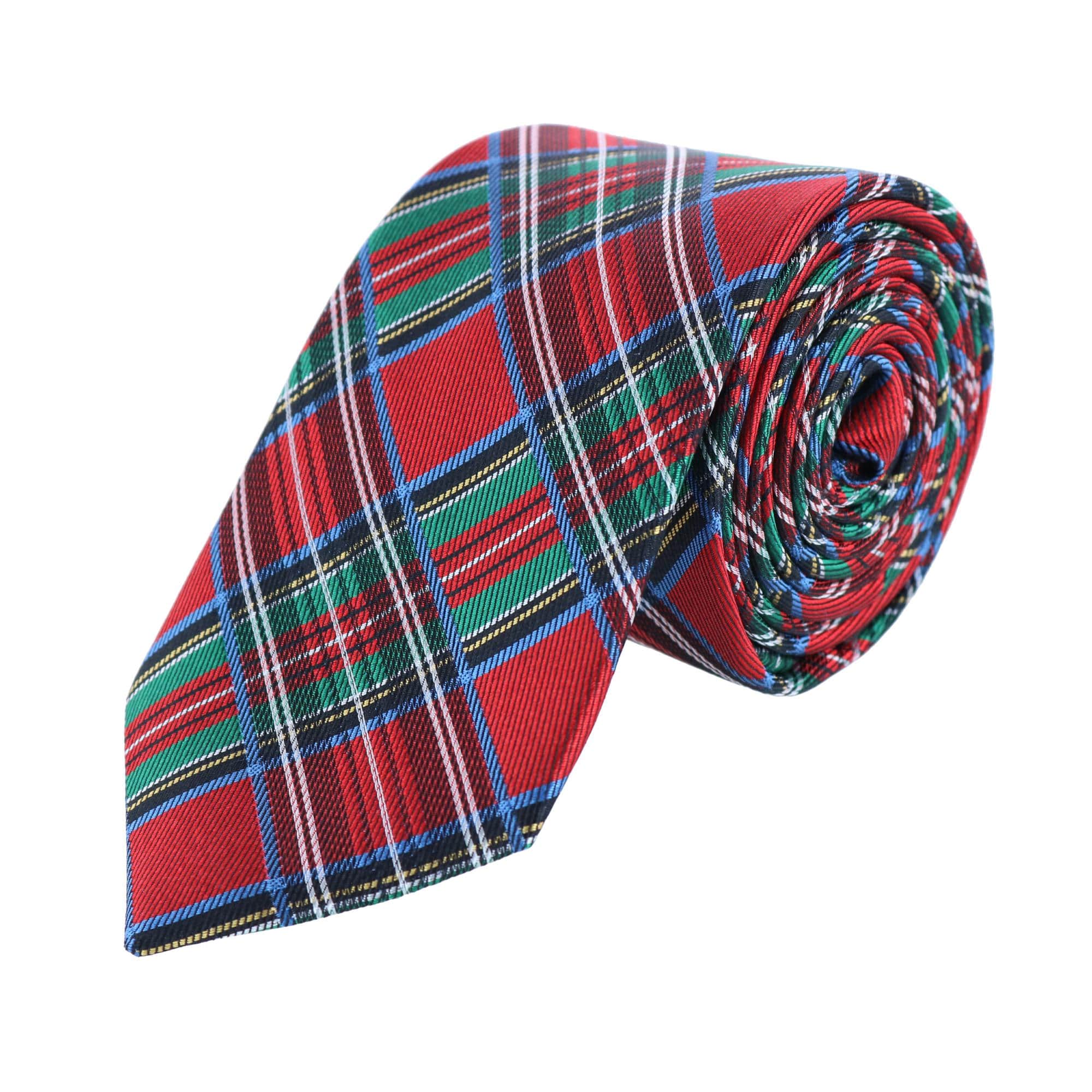Nicholas Tartan Plaid Silk Necktie and Pocket Square Bundle - Image 3