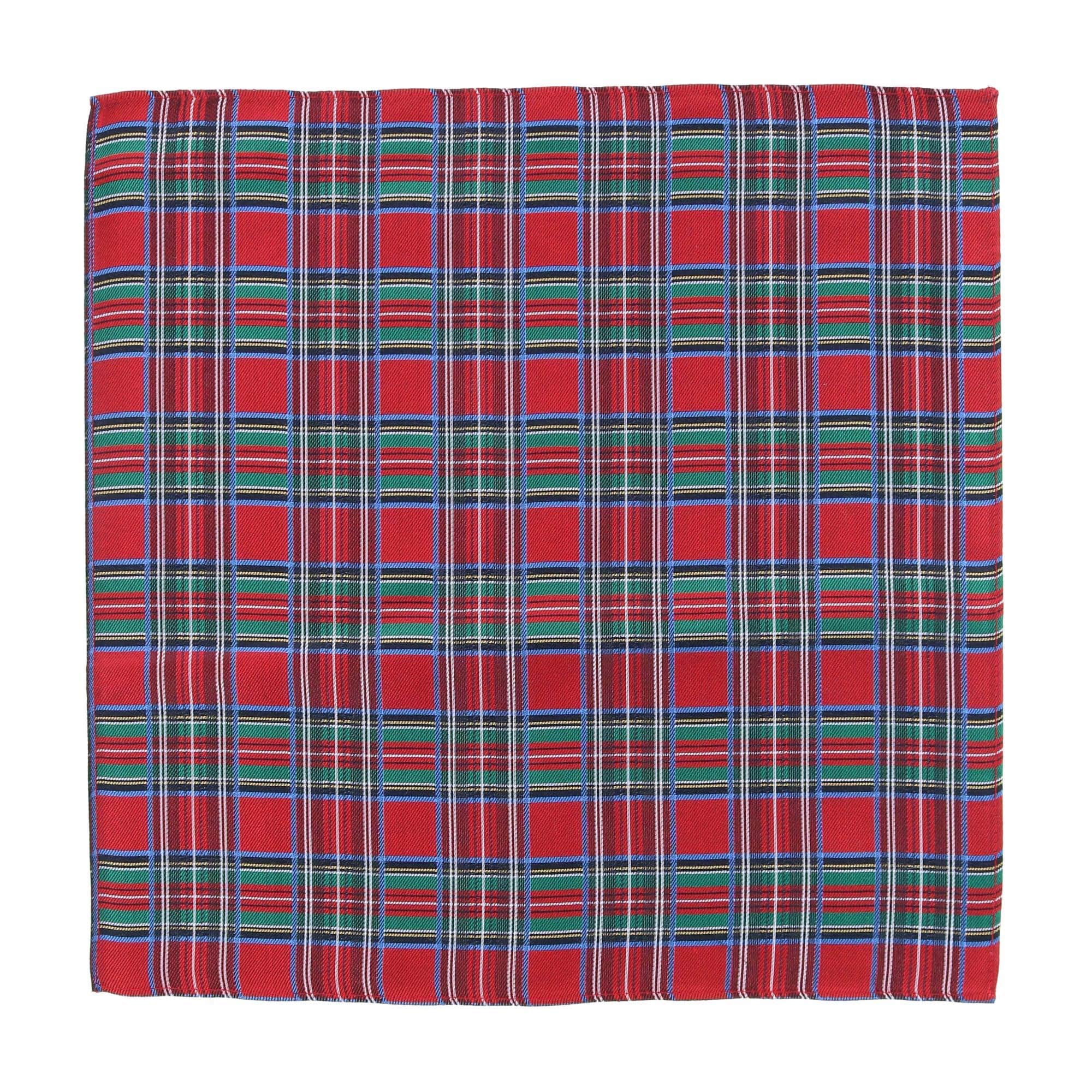 Nicholas Tartan Plaid Silk Necktie and Pocket Square Bundle - Image 6