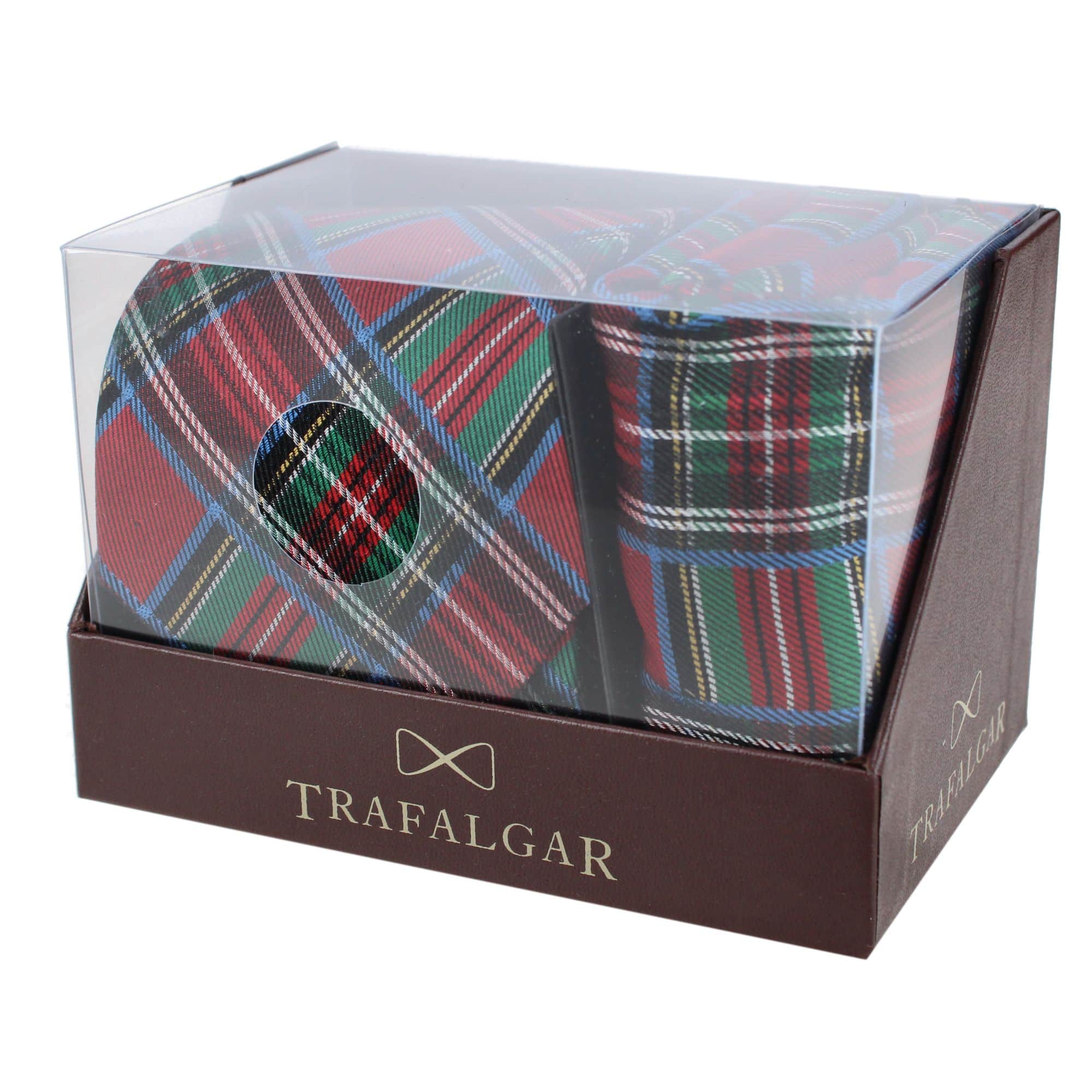 Nicholas Tartan Plaid Silk Necktie and Pocket Square Bundle - Image 7