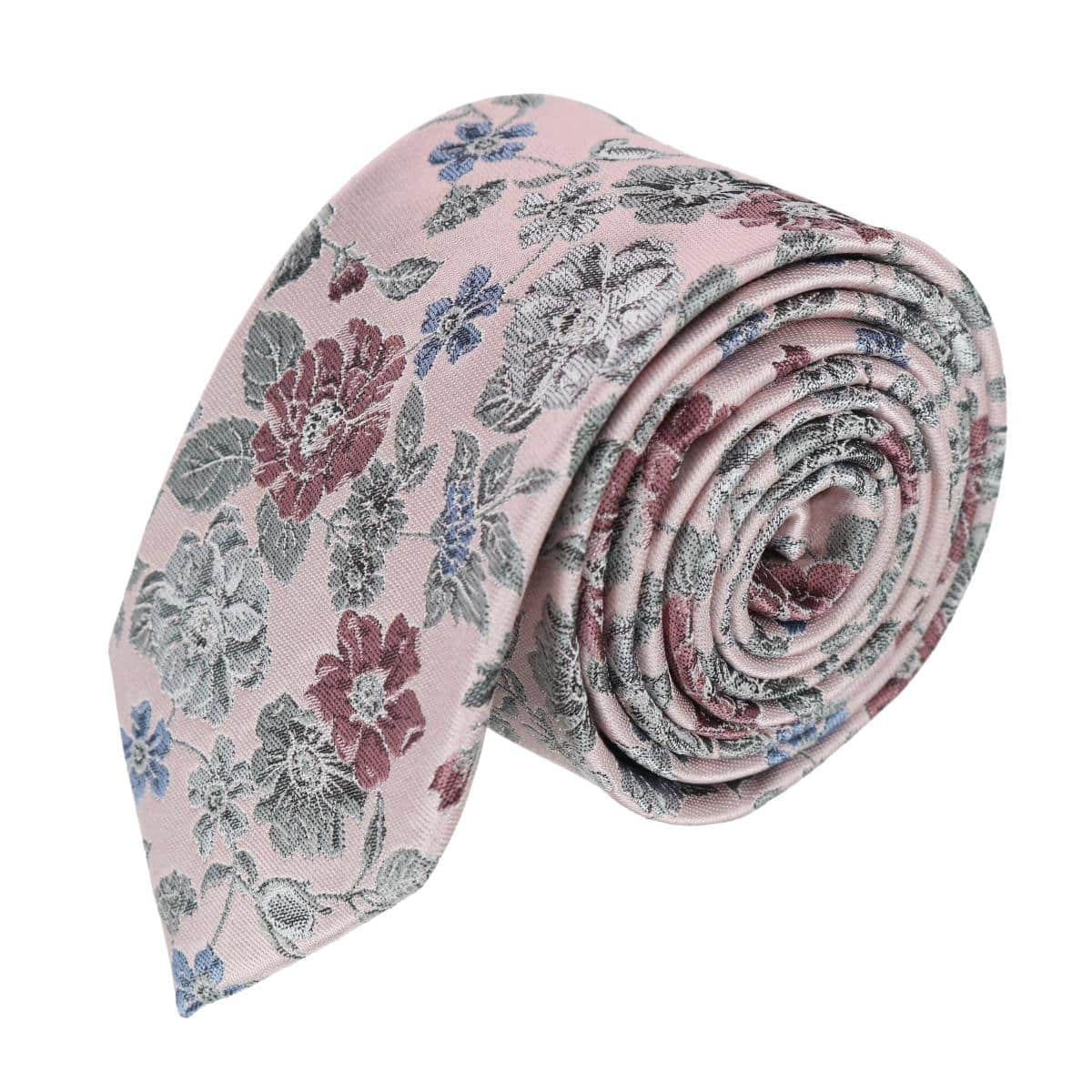 Nico Subtle Vine and Flower Patterned Silk Necktie - Image 2