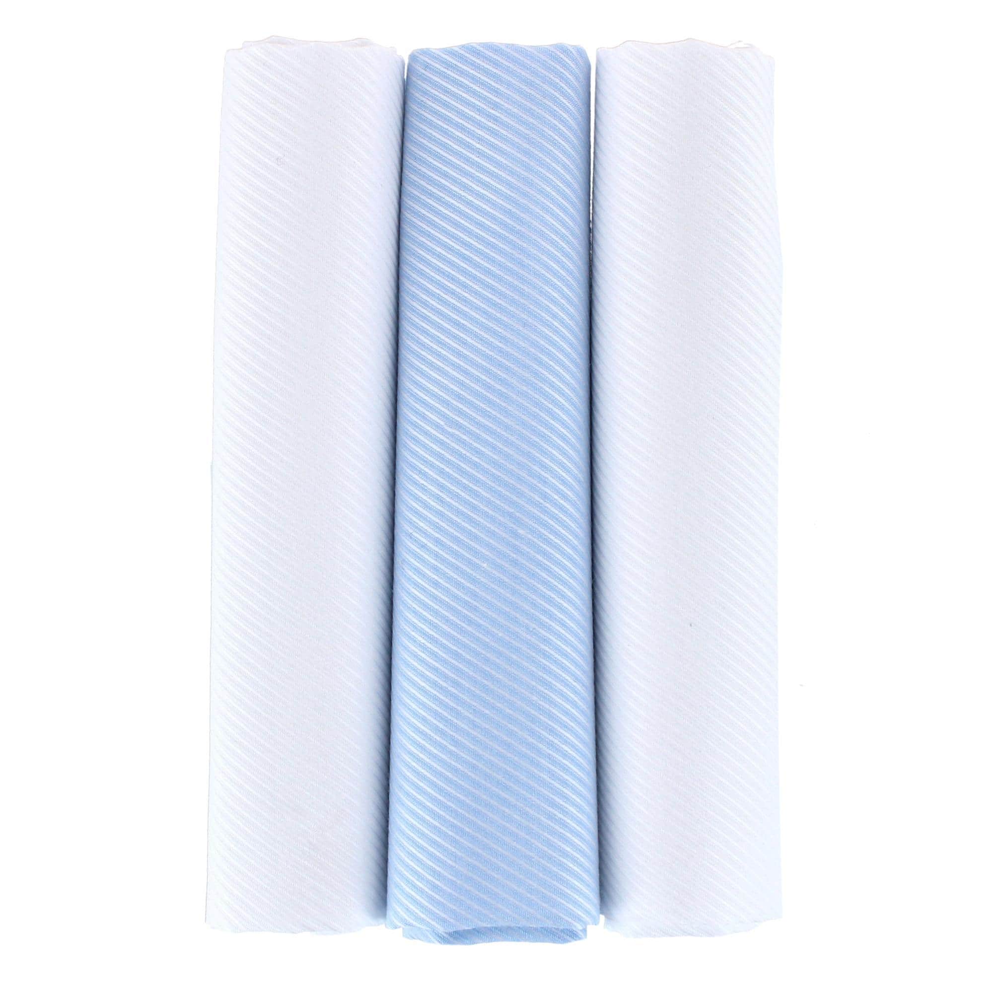 Niles Pinstripe Cotton Handkerchiefs (Pack of 3) - Image 2