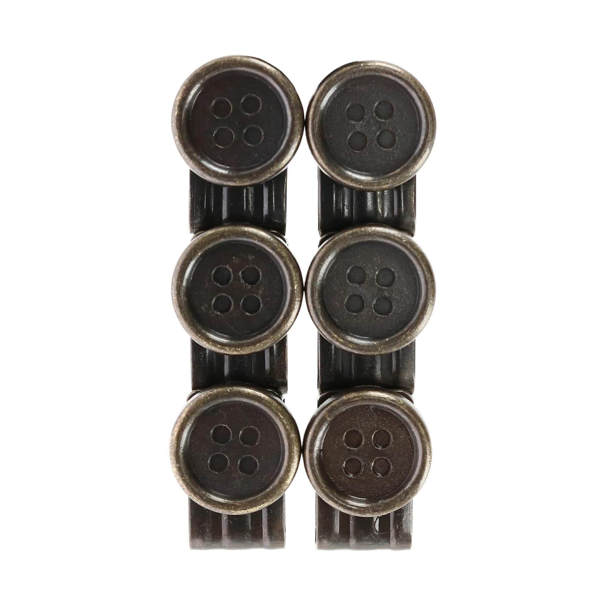 No Sew Moveable Button End Brace Clips (Set of 6) - Image 3
