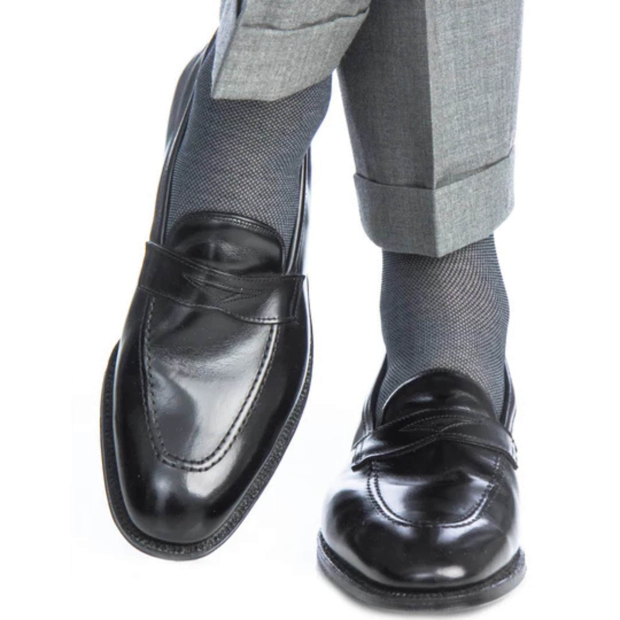 Noah Nail head Design Over The Calf Mercerized Cotton Socks - Image 4