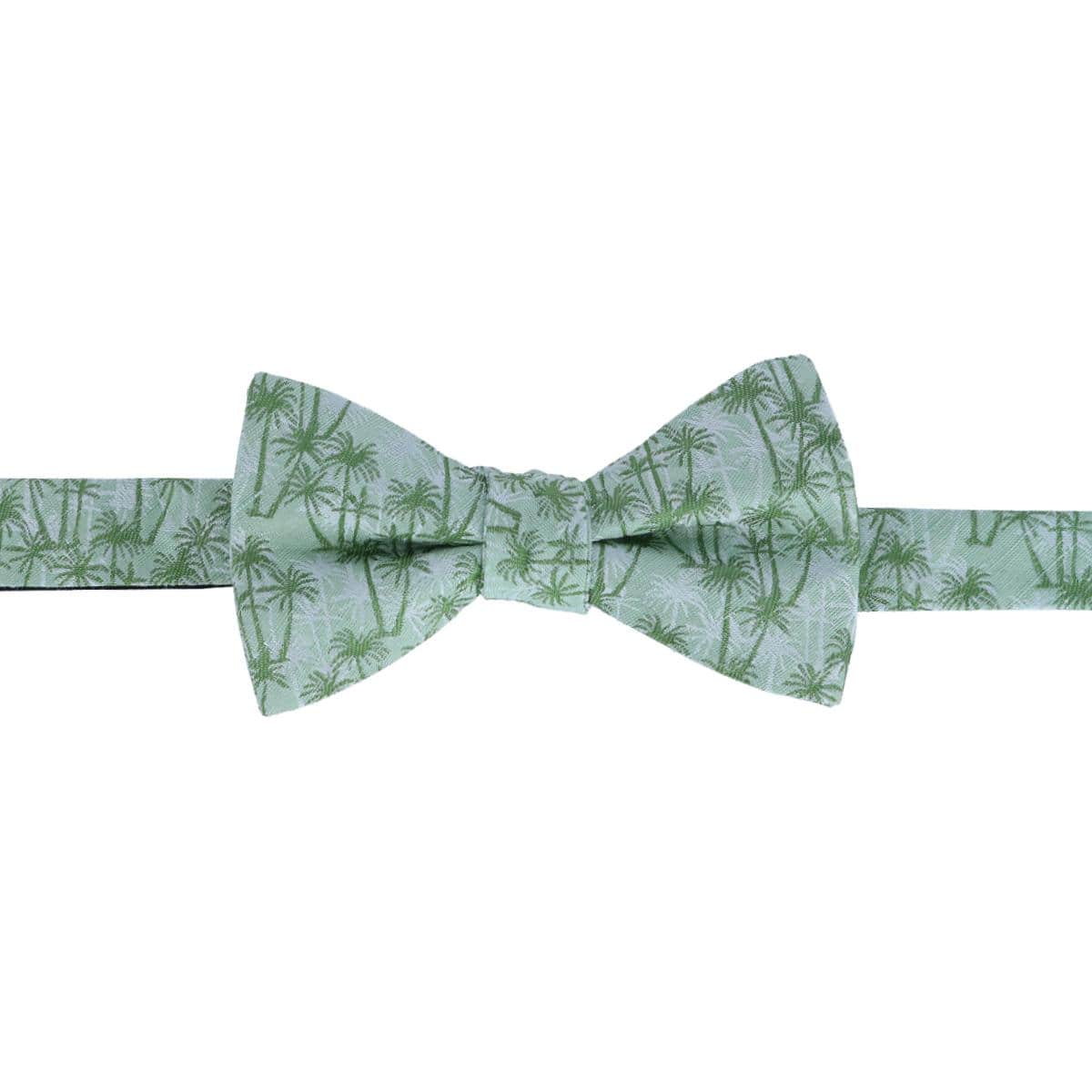 Nohea Palm Tree Linen Blend Novelty Bow Tie - Image 2