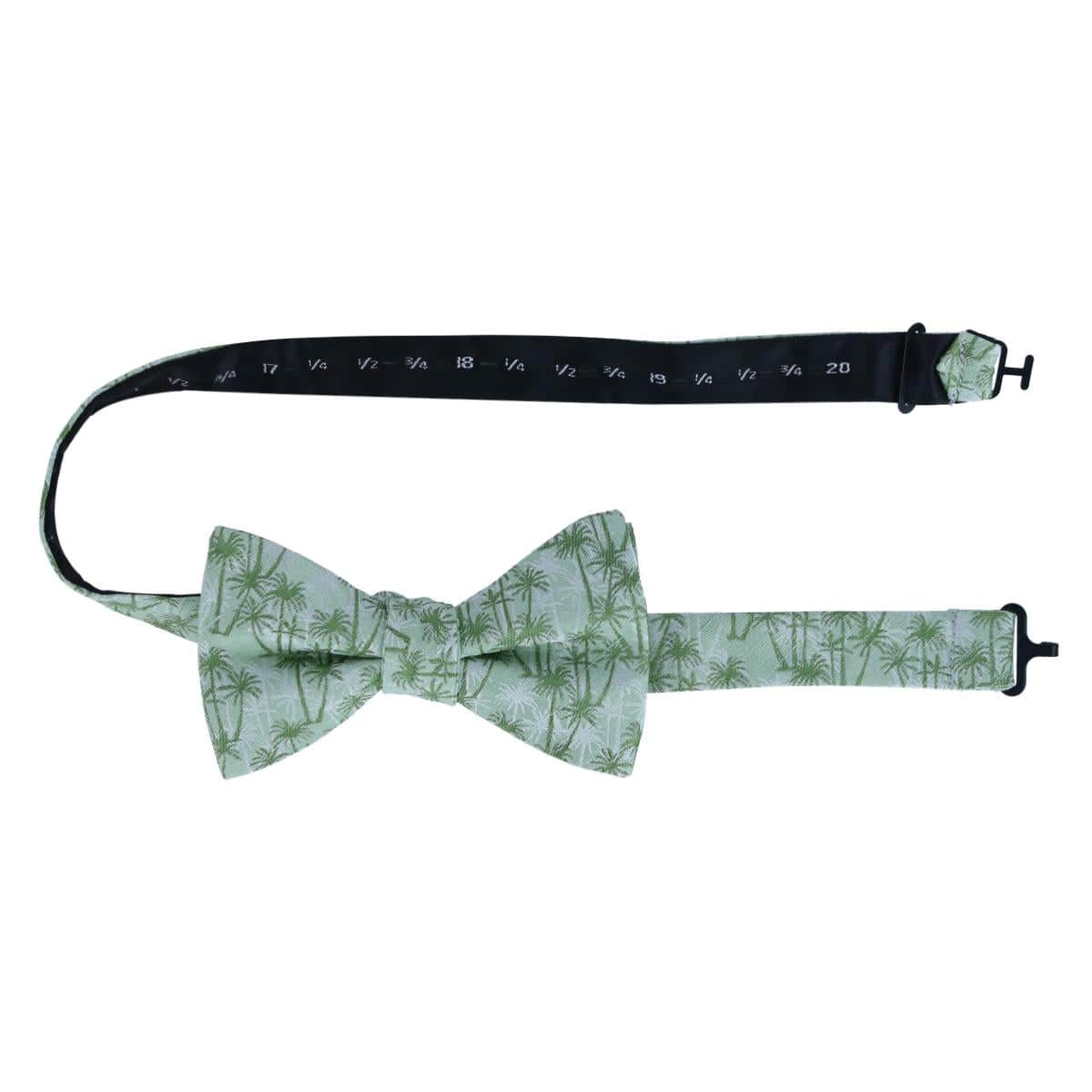 Nohea Palm Tree Linen Blend Novelty Bow Tie - Image 4