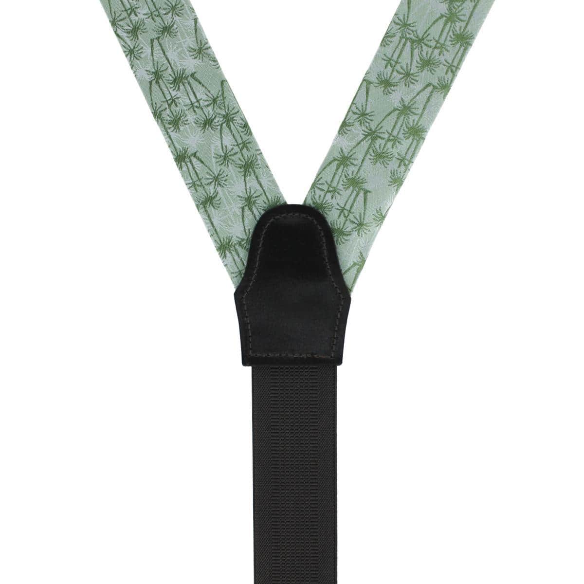 Nohea Palm Tree Linen Blend Novelty Button End Braces - Image 4