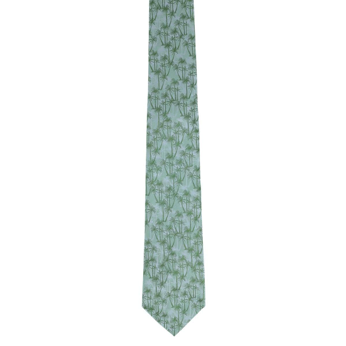 Nohea Palm Tree Linen Blend Novelty Necktie - Image 3