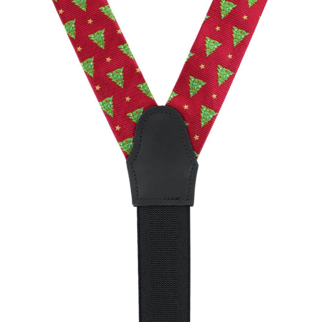 Oh Christmas Tree Novelty Silk Button End Braces - Image 4