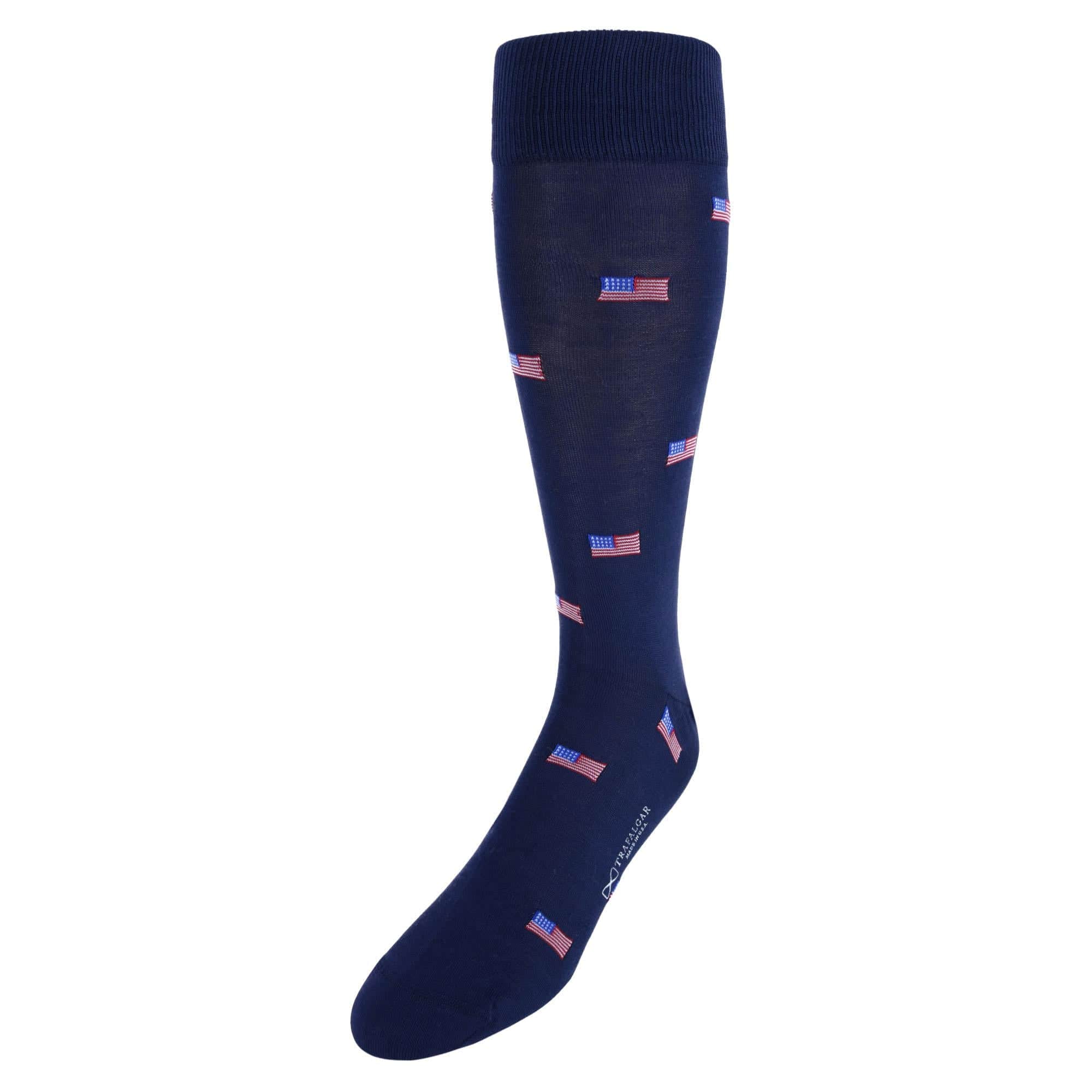 Old Glory American Flag Mercerized Cotton Mid-Calf Socks - Image 2