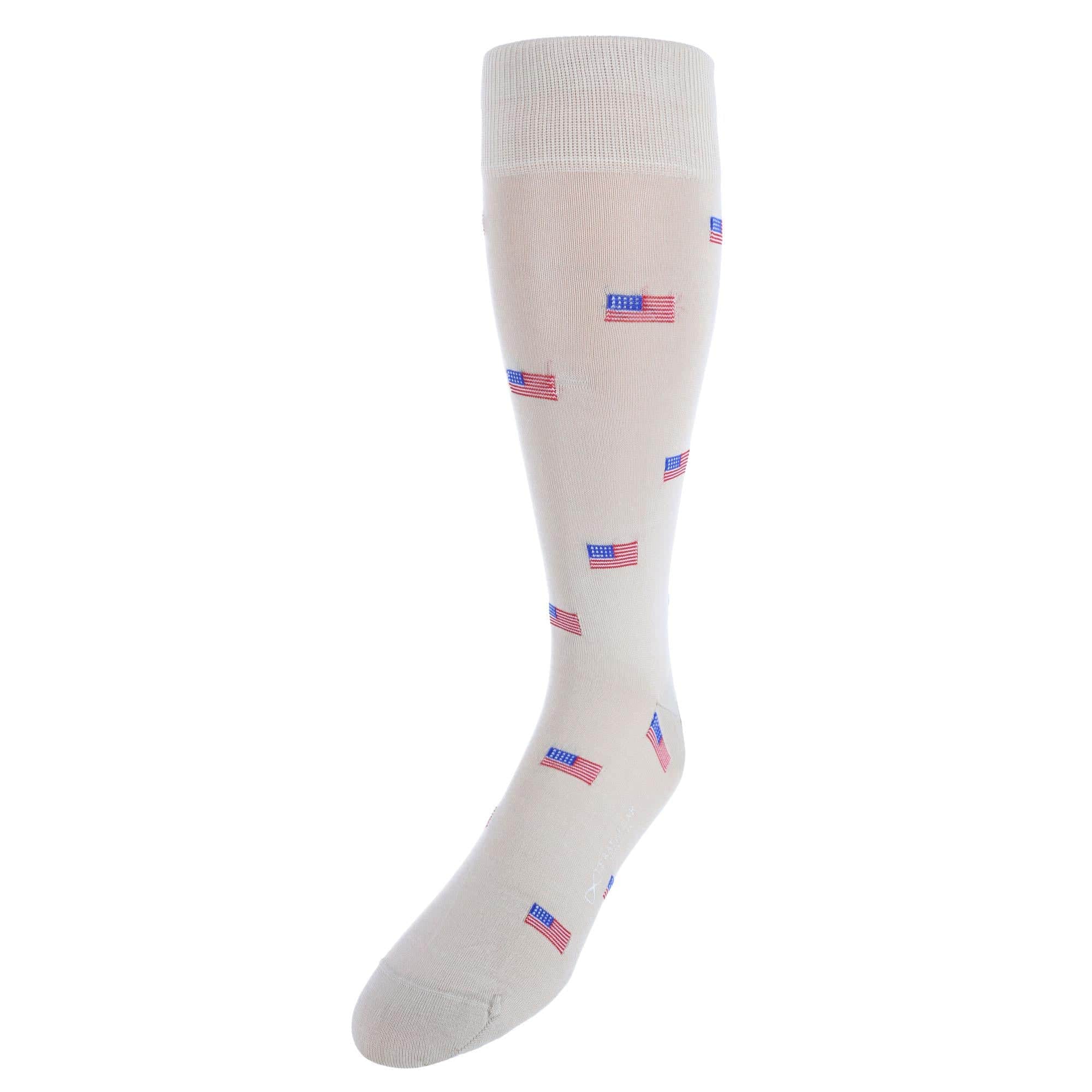Old Glory American Flag Mercerized Cotton Mid-Calf Socks - Image 3