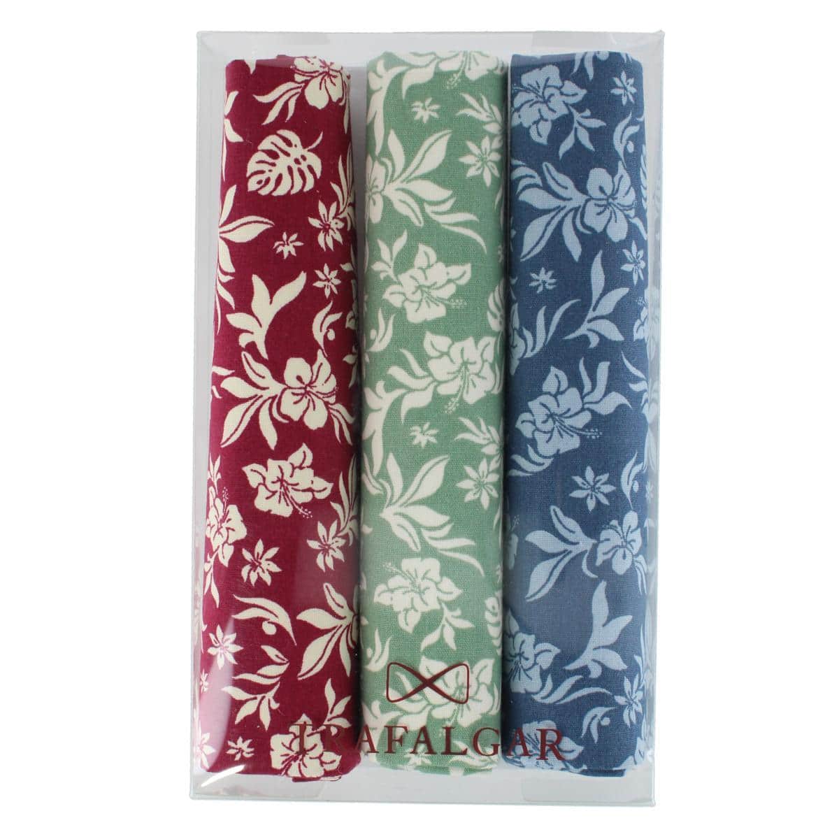 Oleander Floral and Vine Patterned Handkerchiefs (Pack of 3) - Image 2