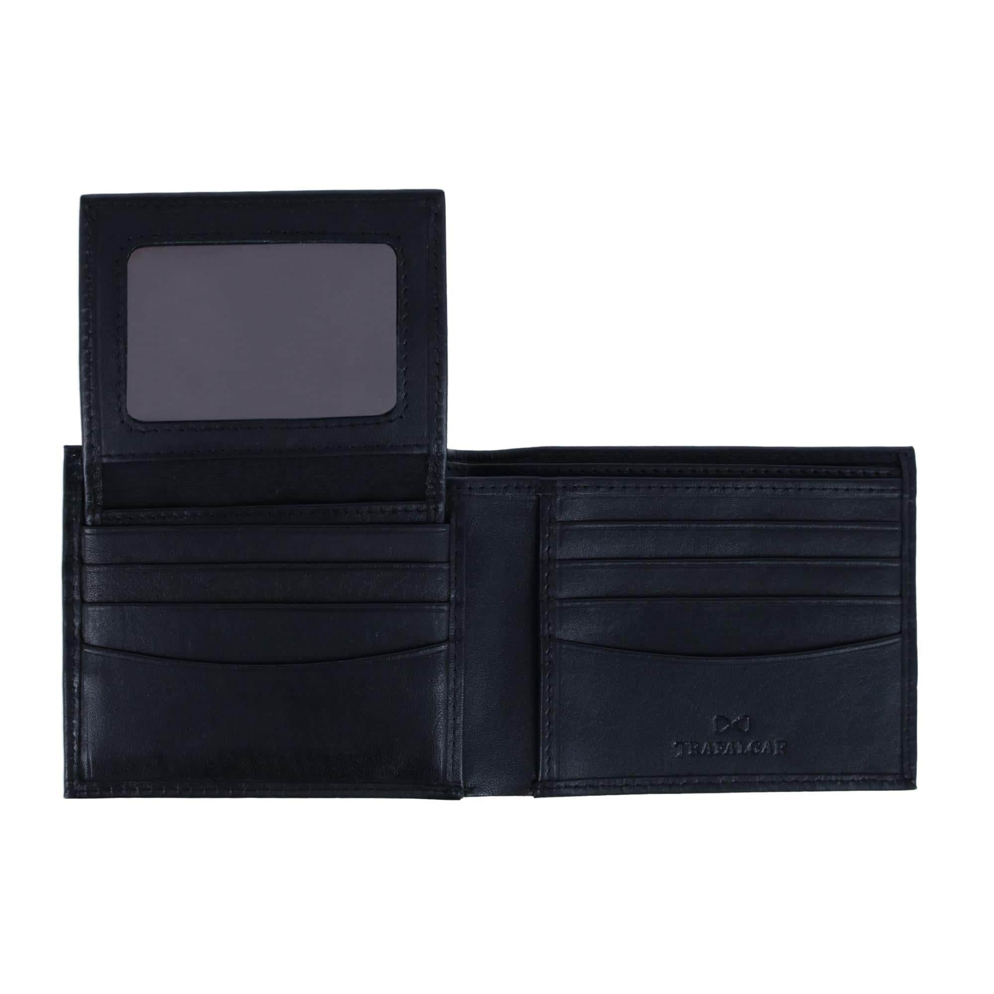 Orion Leather 8-Slot Bi-Fold Wallet with Removable ID Card Case - Image 4