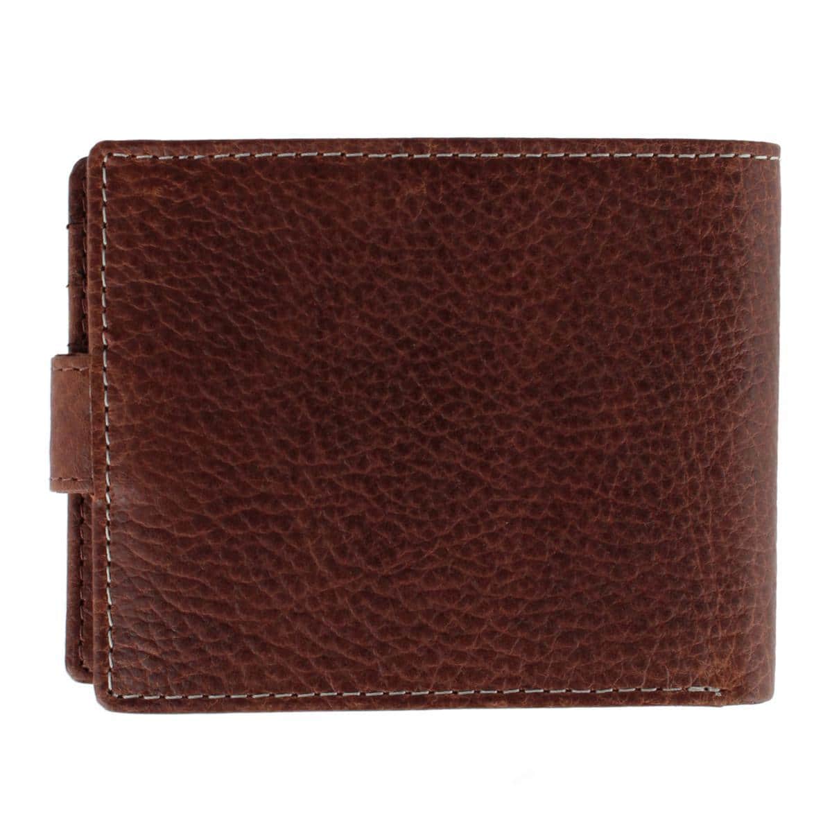 Parker Pebbled Leather Bi-Fold Wallet with ID Window and Popper Fastener - Image 6