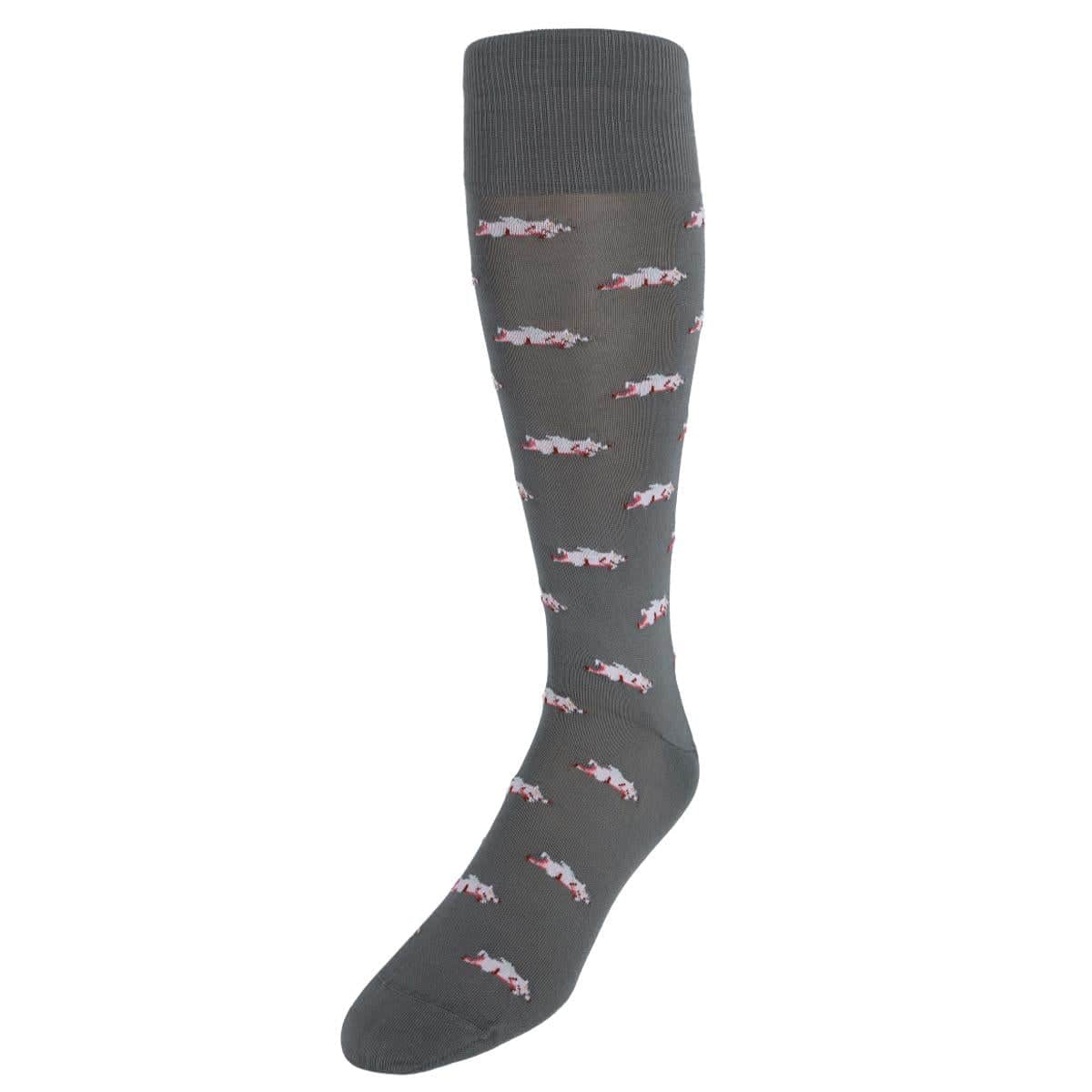 Penelope's Flying Pigs Over The Calf Mercerized Cotton Novelty Socks (1 Pair) - Image 2