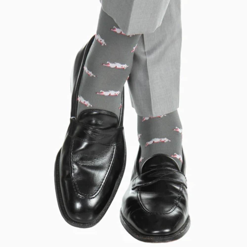Penelope's Flying Pigs Over The Calf Mercerized Cotton Novelty Socks (1 Pair) - Image 4