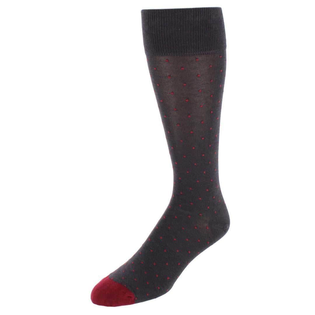 Pierre Polka Dot Mid-Calf Pima Cotton Socks (1 Pair) - Image 3