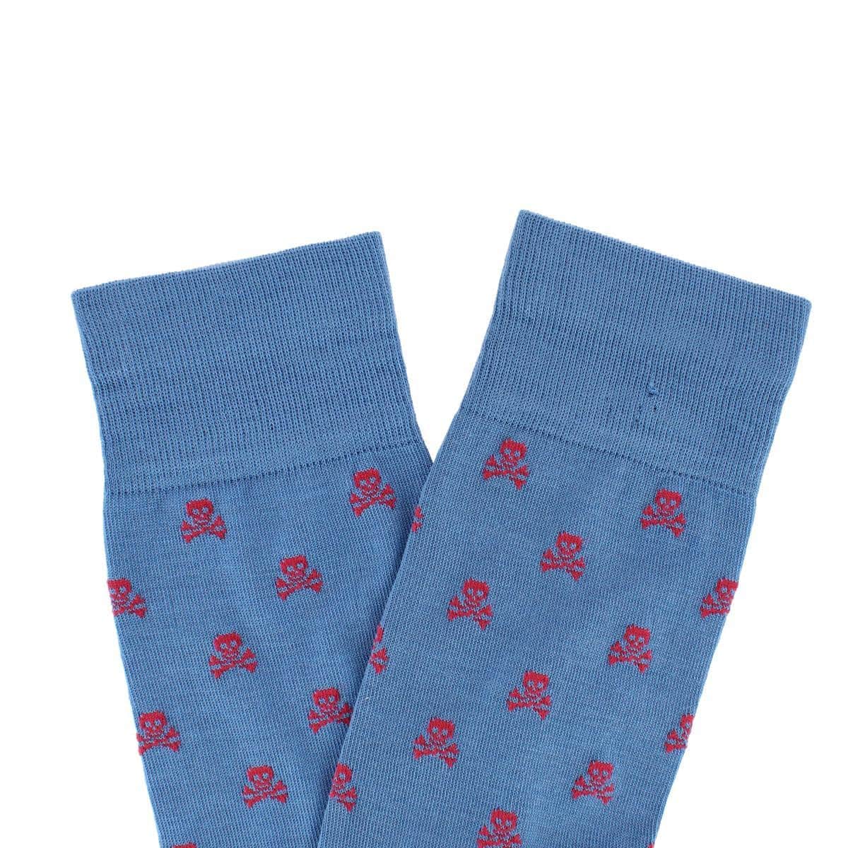 Pirate's Skull & Crossbones Pima Cotton Over The Calf Novelty Dress Sock (1 Pair) - Image 3