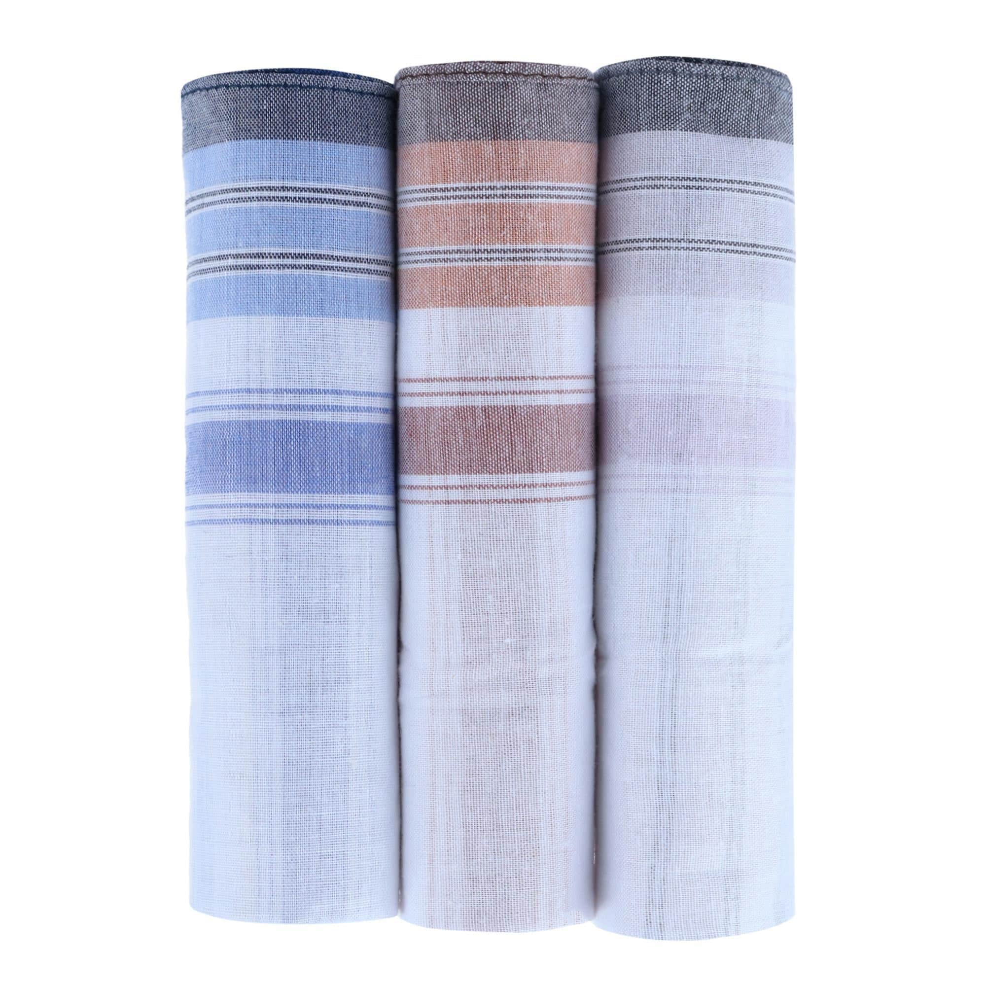 Premium 5 Pack and Checked 3 Pack Cotton Handkerchiefs Set - Image 3