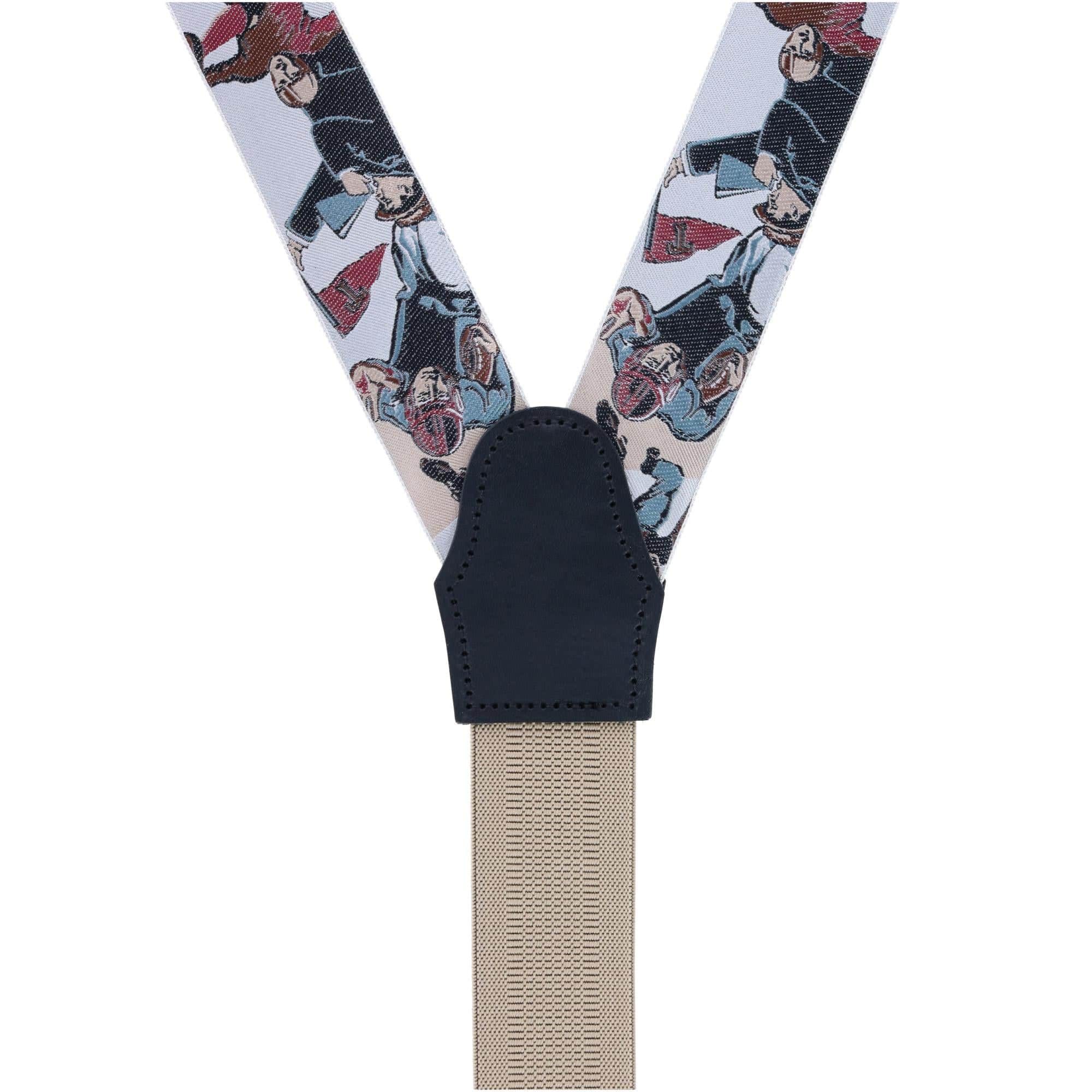 Retro Pattern Leatherheads Limited Run Silk Braces - Image 4