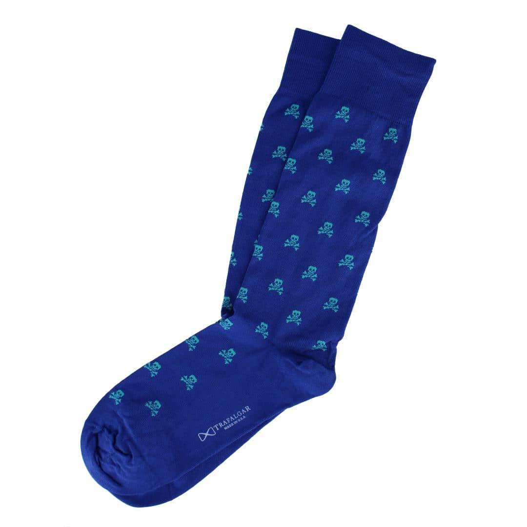 Rodger Skull and Cross Bones Mercerized Cotton Mid-Calf Socks - Image 12