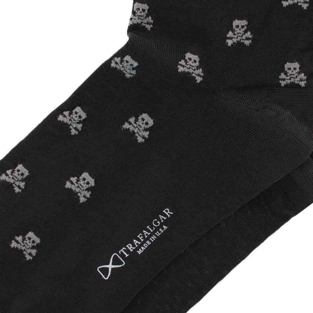 Rodger Skull and Cross Bones Mercerized Cotton Mid-Calf Socks - Image 14