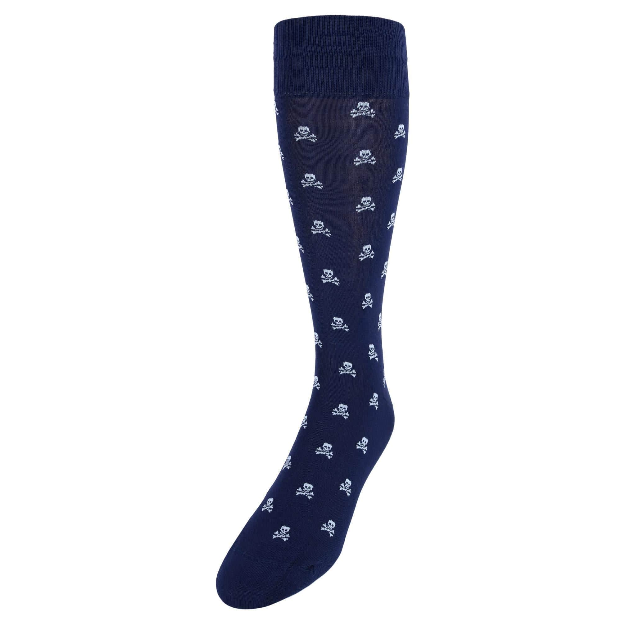 Rodger Skull and Cross Bones Mercerized Cotton Mid-Calf Socks - Image 4