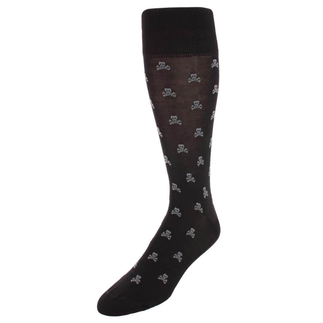 Rodger Skull and Cross Bones Mercerized Cotton Mid-Calf Socks - Image 5