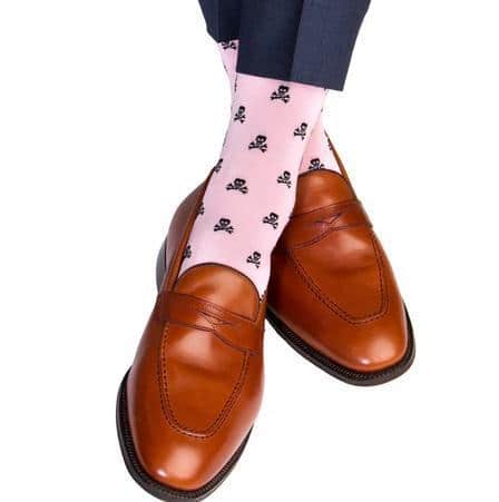 Rodger Skull and Cross Bones Mercerized Cotton Mid-Calf Socks - Image 9