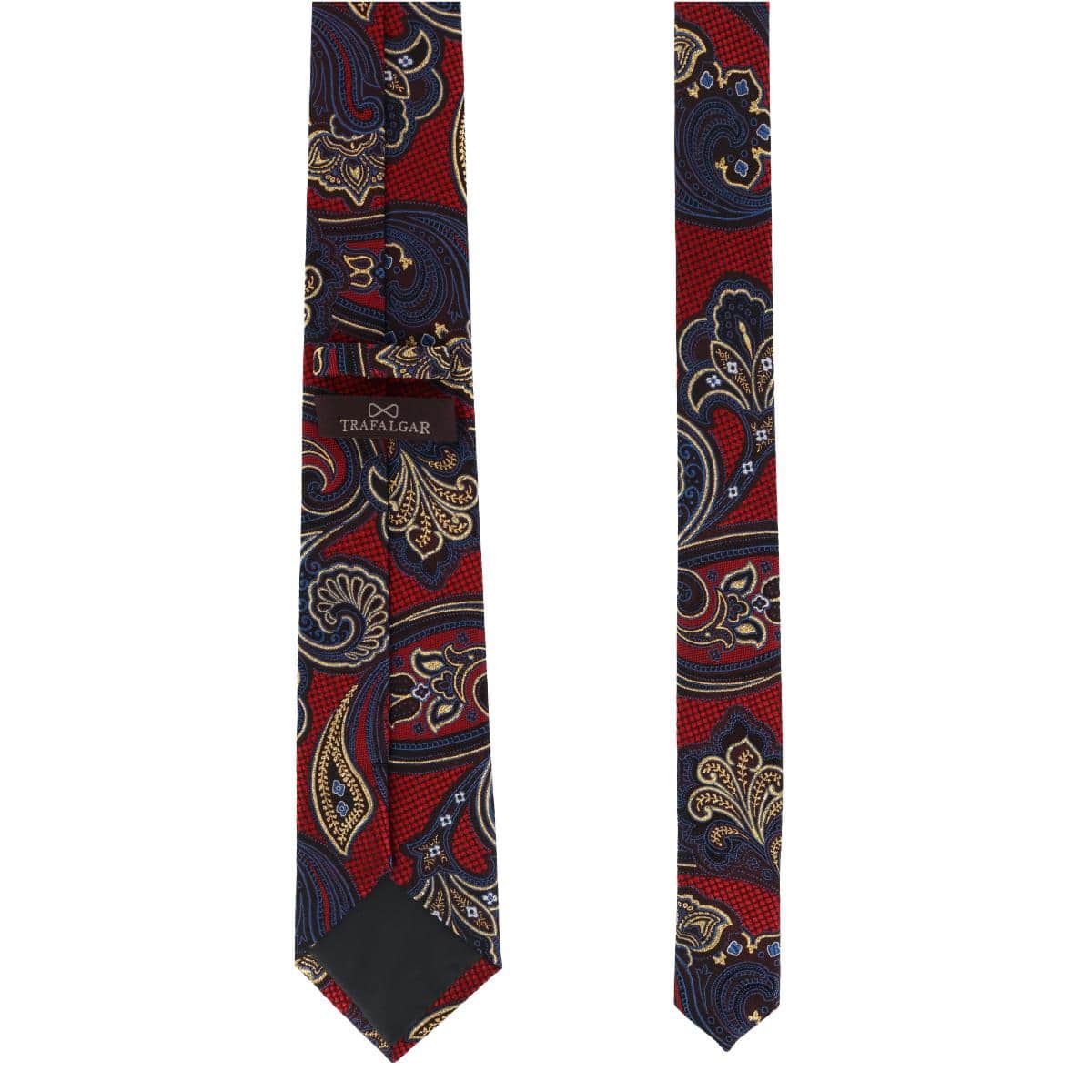 Roman Exploded Paisley Stately Silk Necktie - Image 4