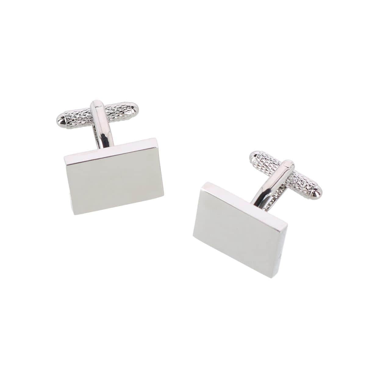 Rooney Rectangle Brass Engravable Cufflinks - Image 2