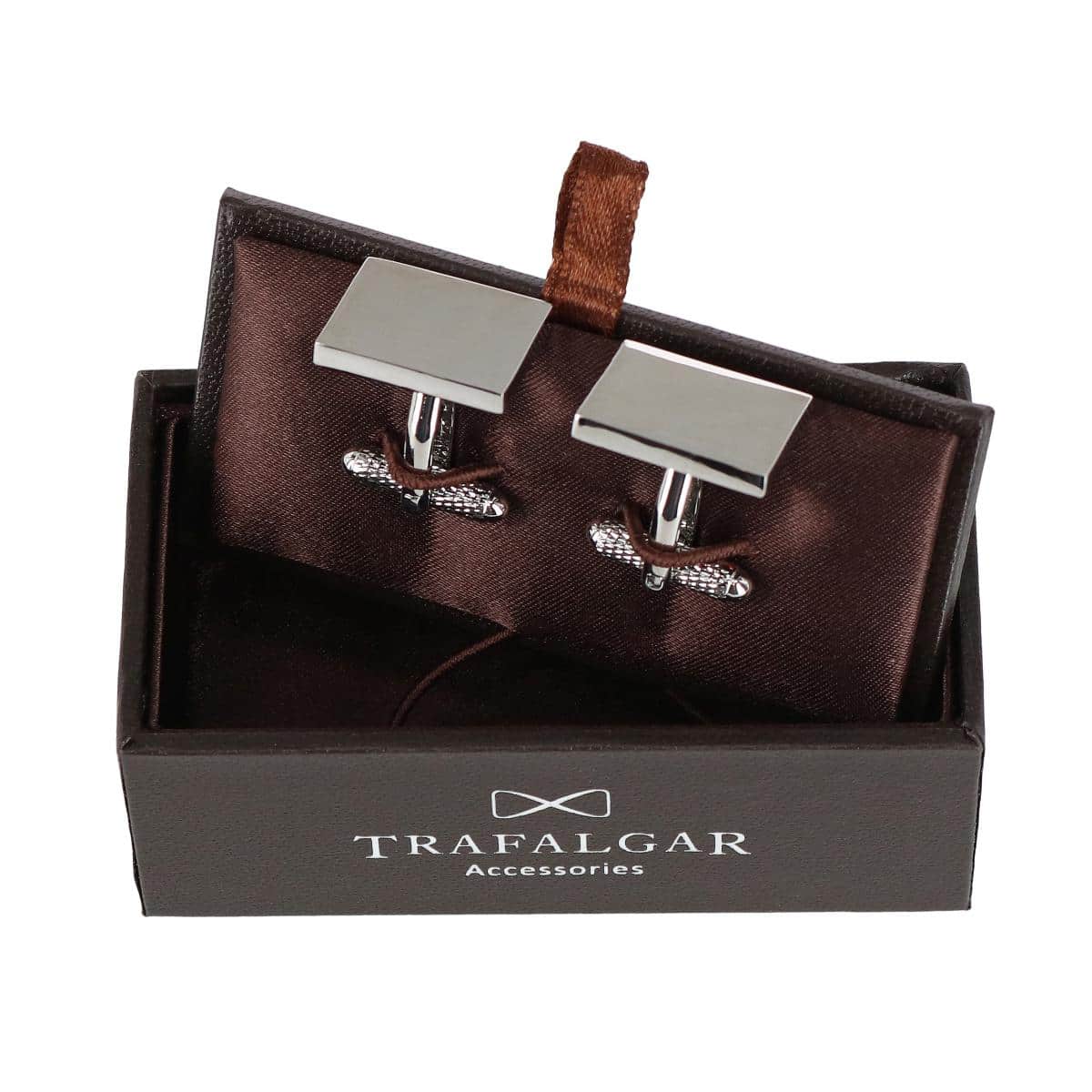 Rooney Rectangle Brass Engravable Cufflinks - Image 3