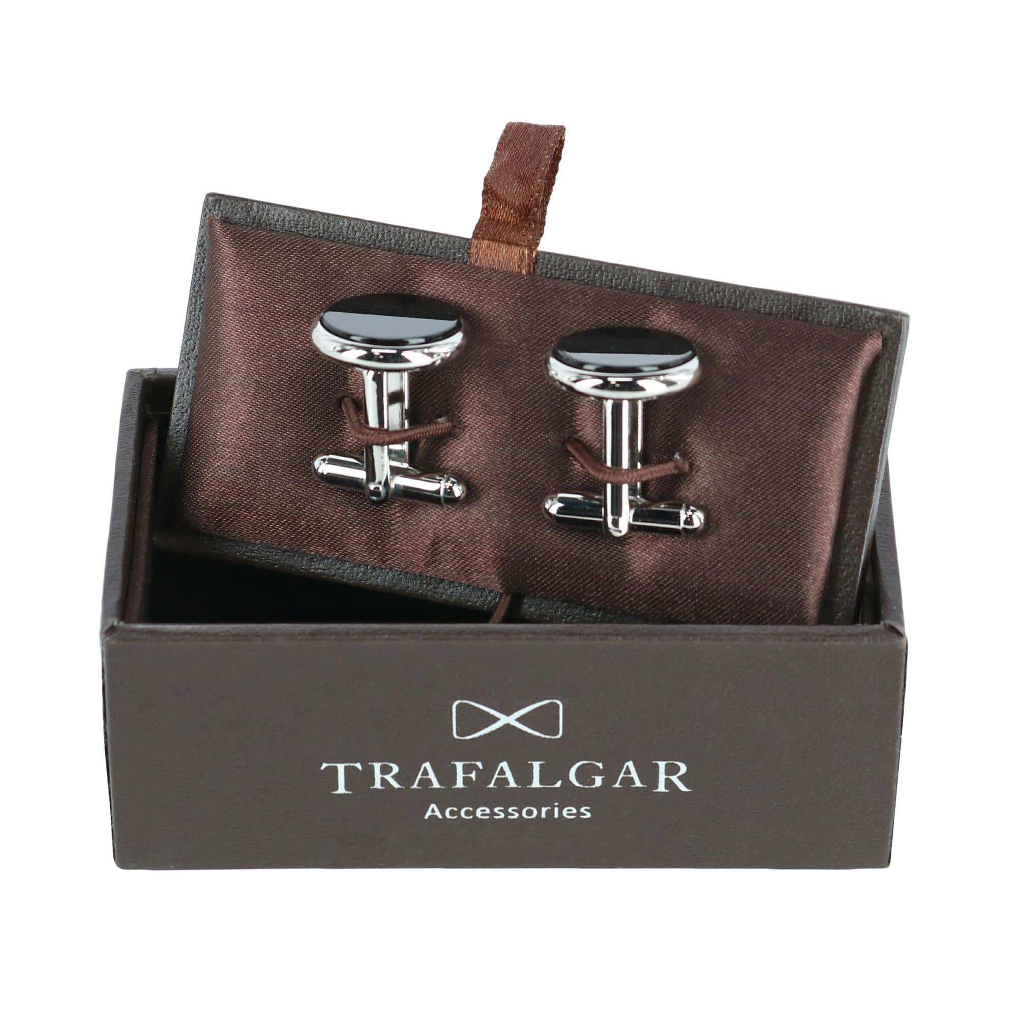 Sutton Round Genuine Onyx Cufflinks - Image 4