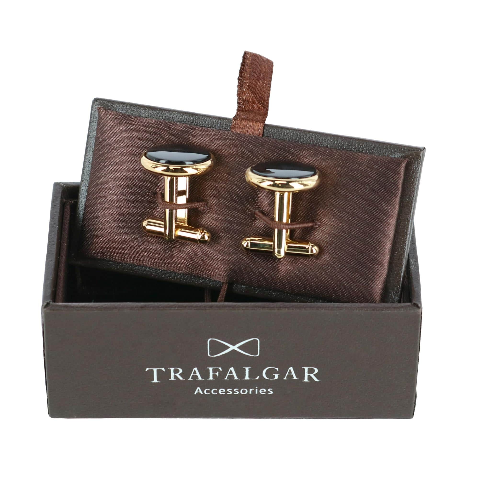 Sutton Round Genuine Onyx Cufflinks - Image 5