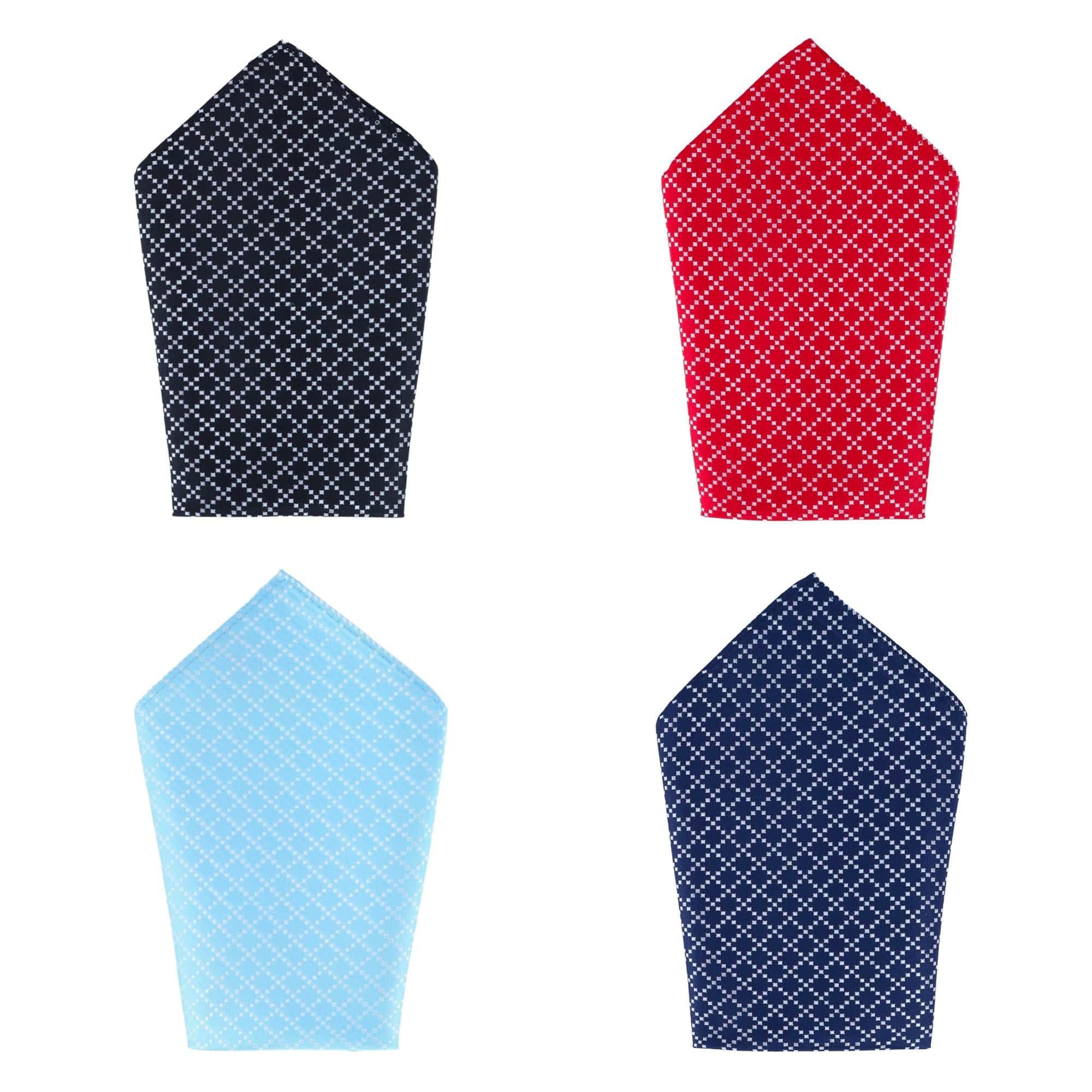 Rowan Geometric Pattern 12 x 12 Silk Pocket Square Set - Image 2